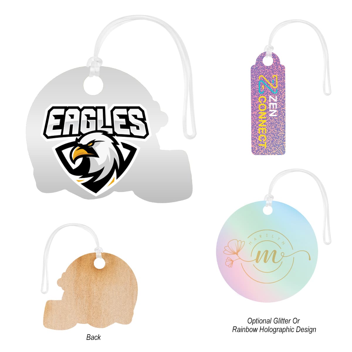 Full Color Wood Bag Tag - 9" - Image 1