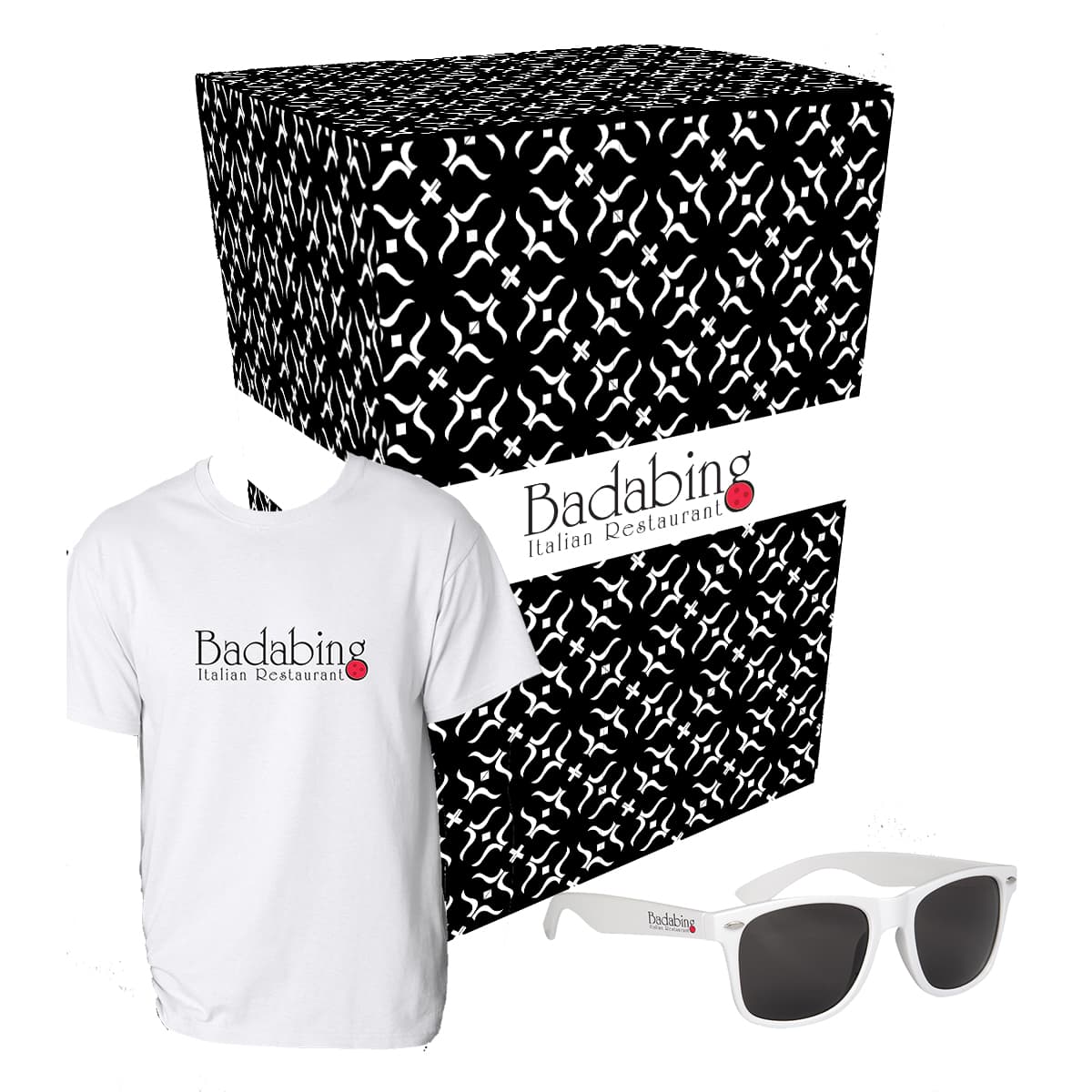 Gildan® Adult Heavy Cotton™ T-Shirt And Sunglasses Combo Set With Custom - Image 1