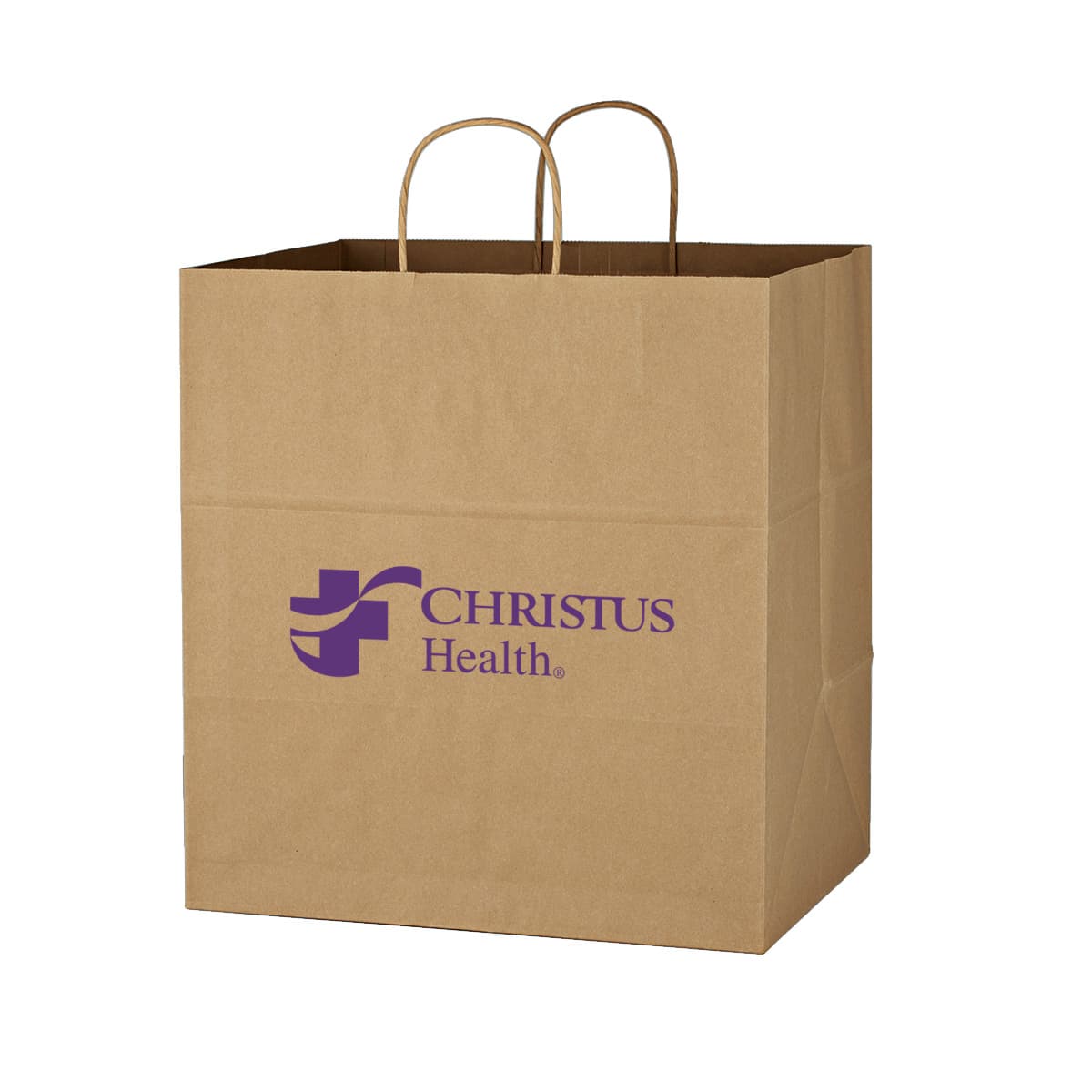 Kraft Paper Brown Shopping Bag - 14" x 15" - Image 1