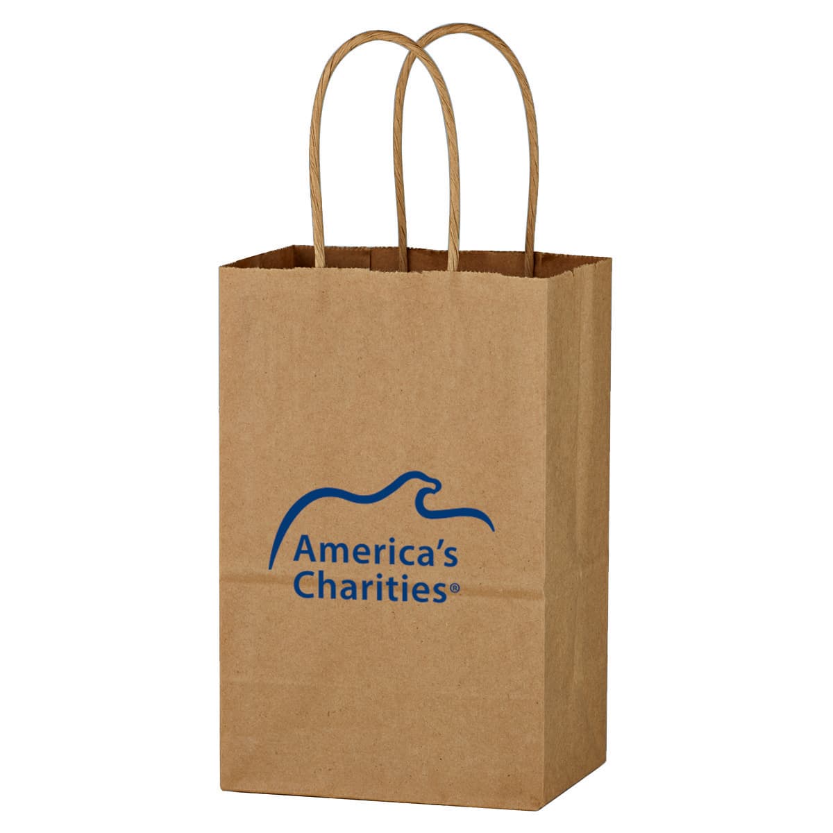 Kraft Paper Brown Shopping Bag - 5-1/4" x 8-1/4" - Image 1
