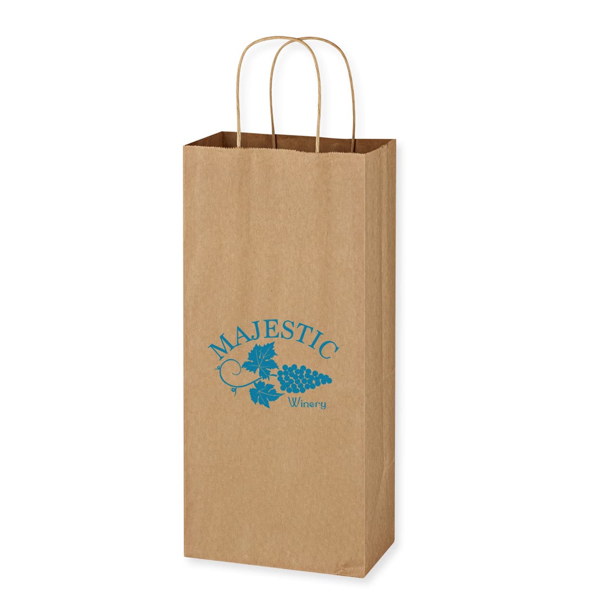 Kraft Paper Brown Wine Bag - 5.25" x 13" - Image 1