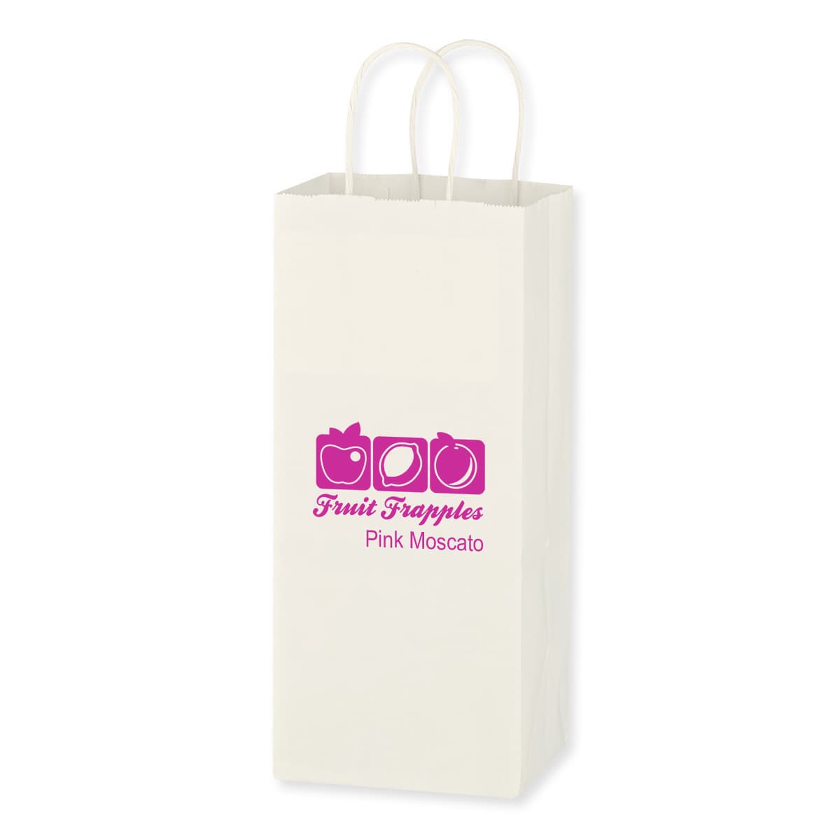 Kraft Paper White Wine Bag - 5.25" x 13" - Image 1