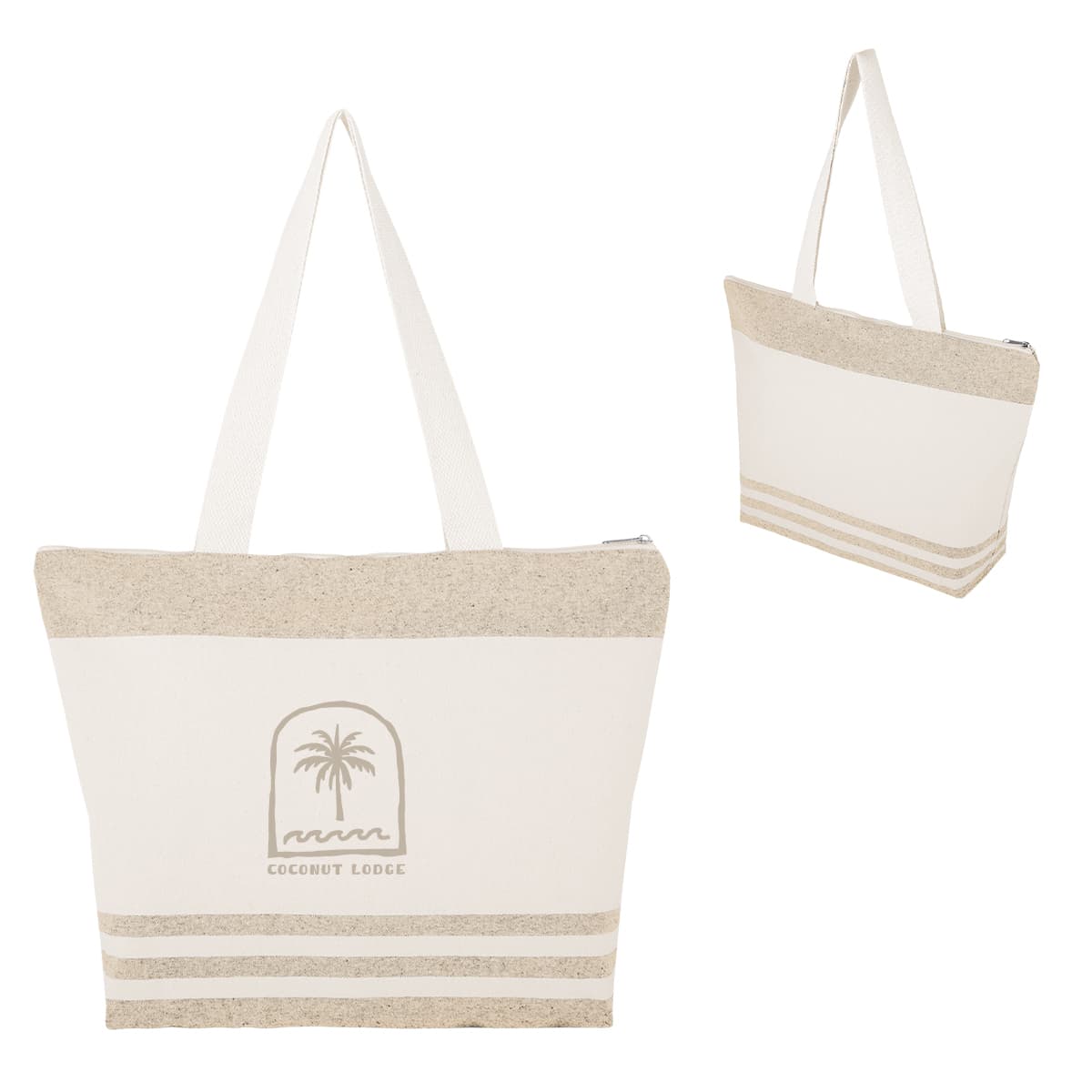Marlo 10 Oz. Recycled Cotton Zippered Tote Bag
