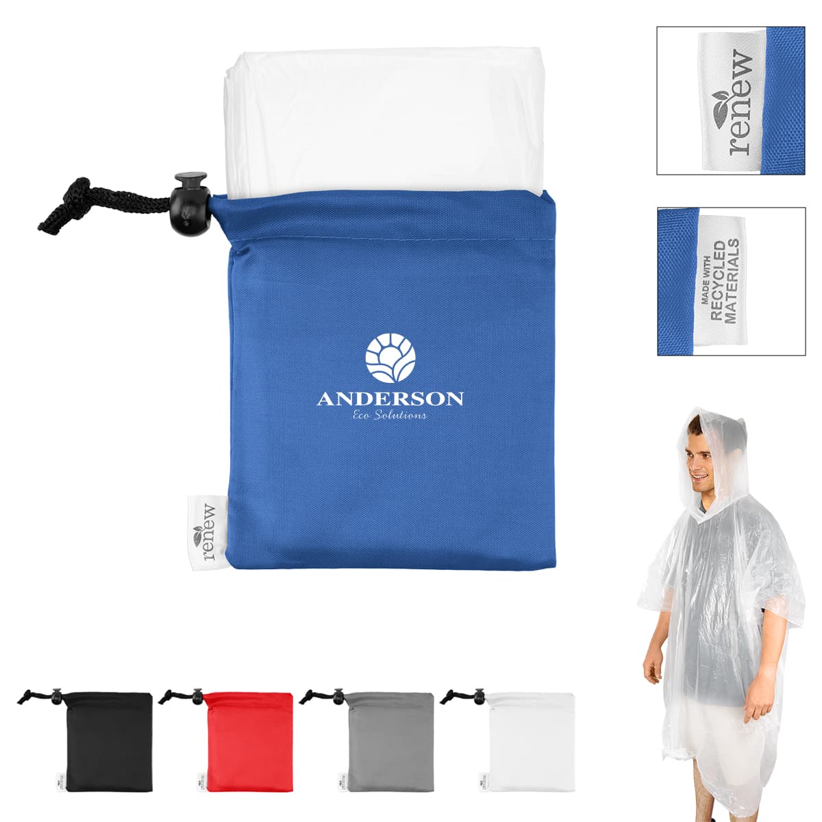 PE Poncho With rPET Pouch - Image 1