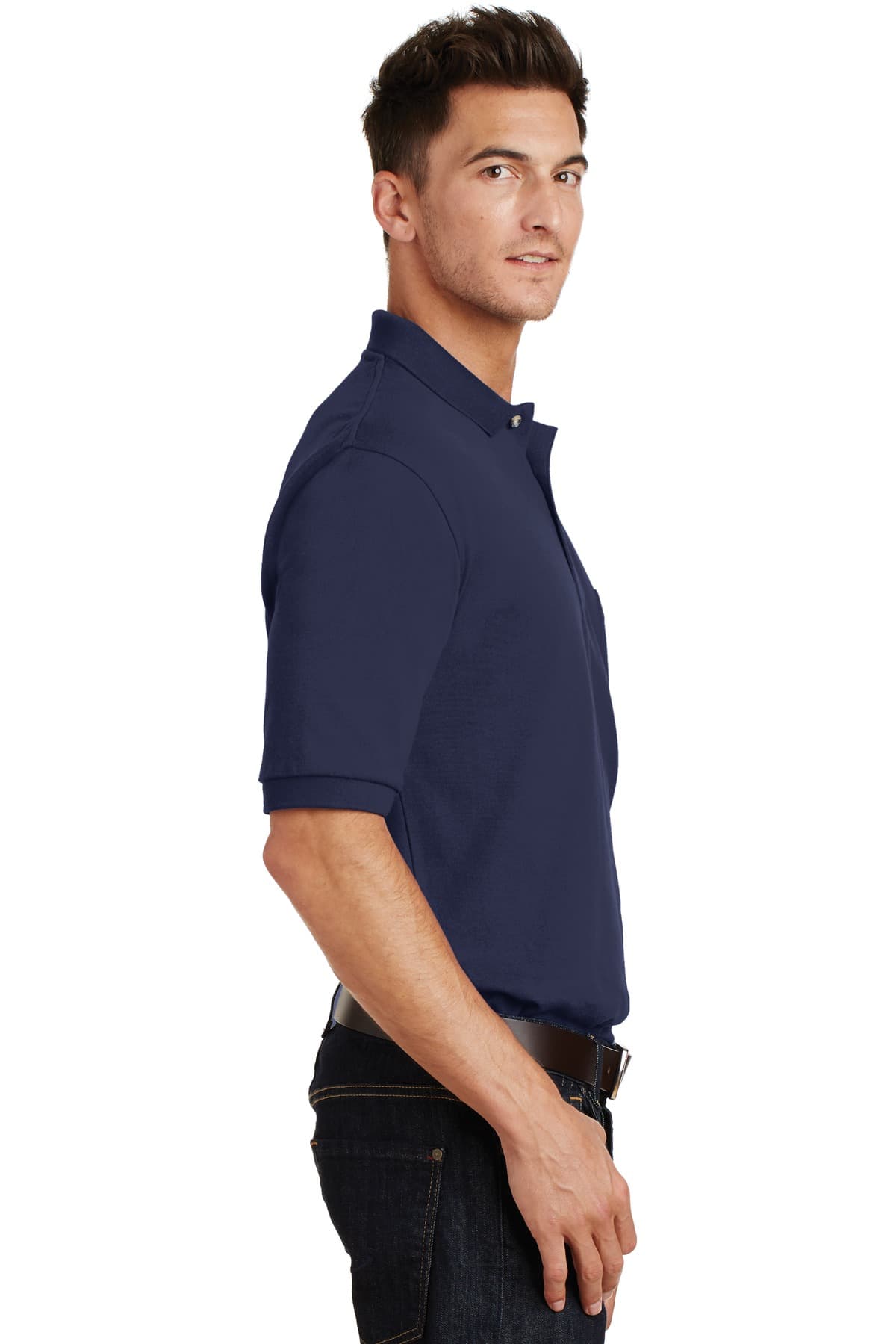 Port Authority Heavyweight Cotton Pique Polo with Pocket - Image 1