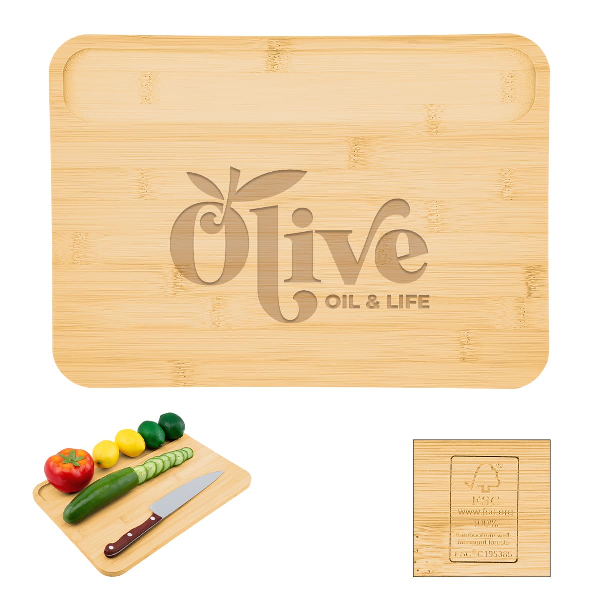 Pro Prep Bamboo Cutting Board - Image 1