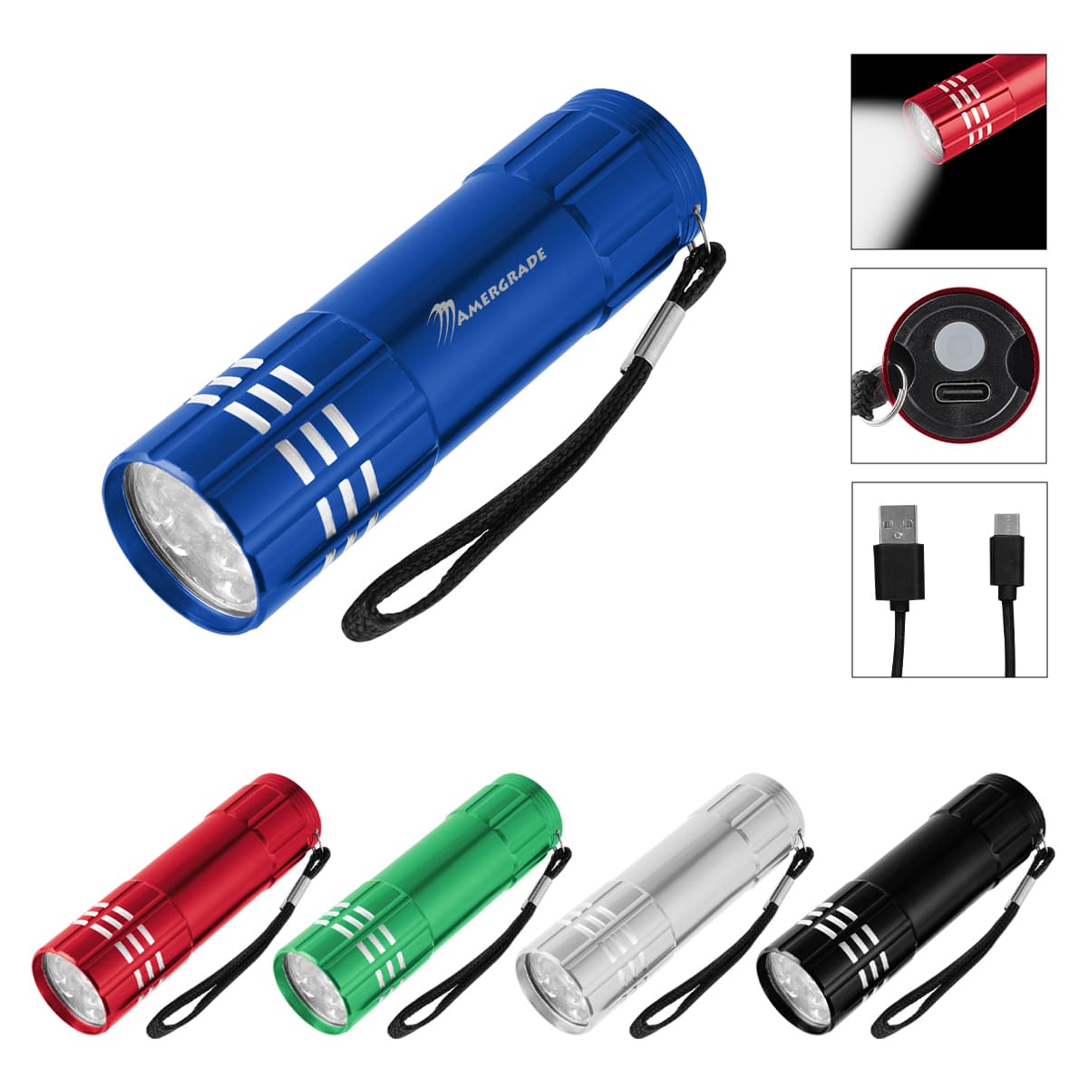 Rechargeable Aluminum LED Flashlight 2.0 - Image 1