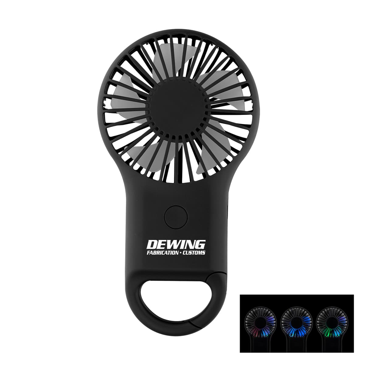 Rechargeable Handheld Fan with Carabiner 2.0 - Image 1