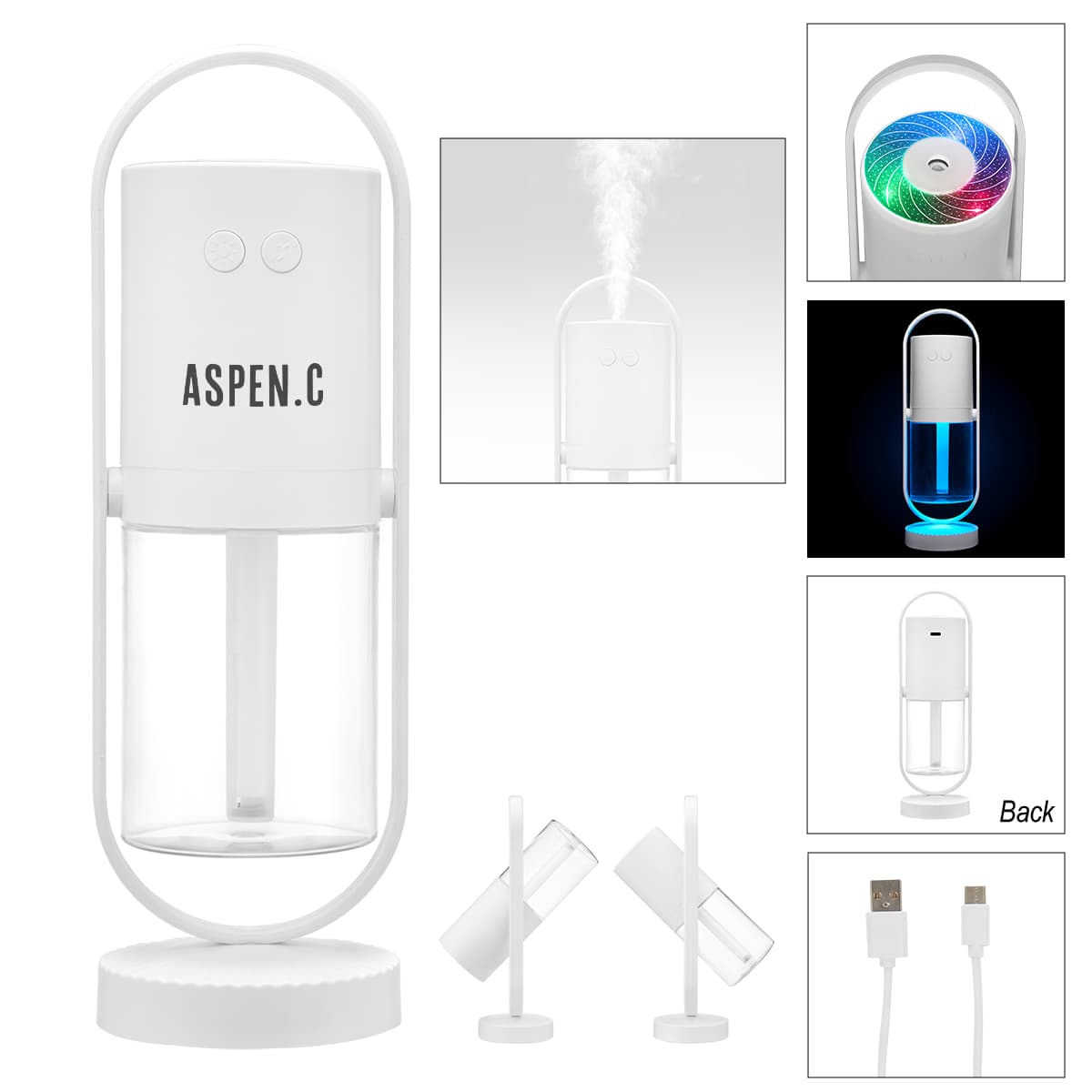 Rechargeable Rotating Light-Up Humidifier 2.0 - Image 1