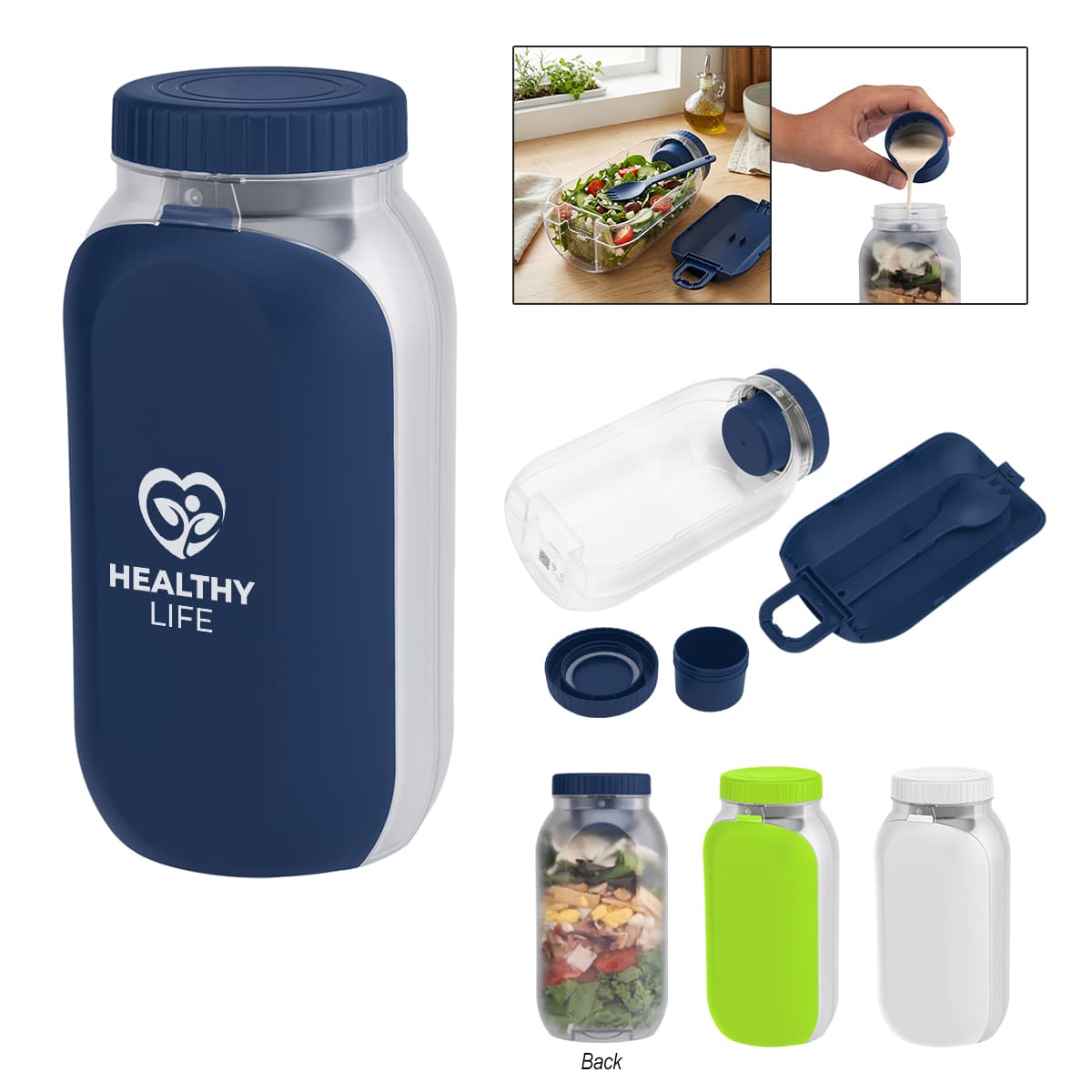 Recycled Bento Bottle Salad Shaker - Image 1