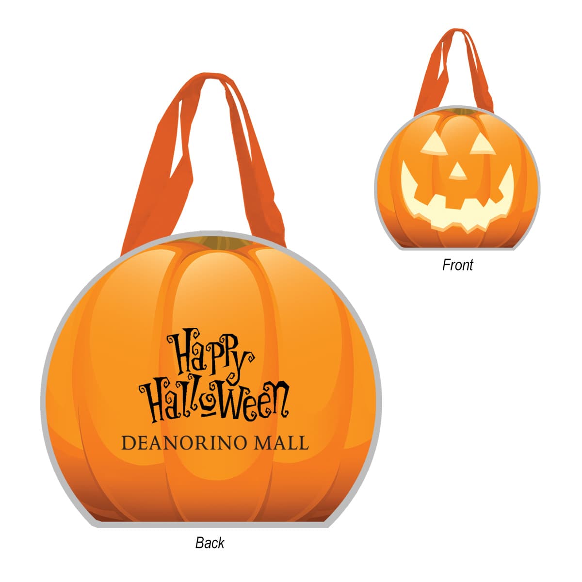 Reflective Halloween Pumpkin Tote Bag - Image 1