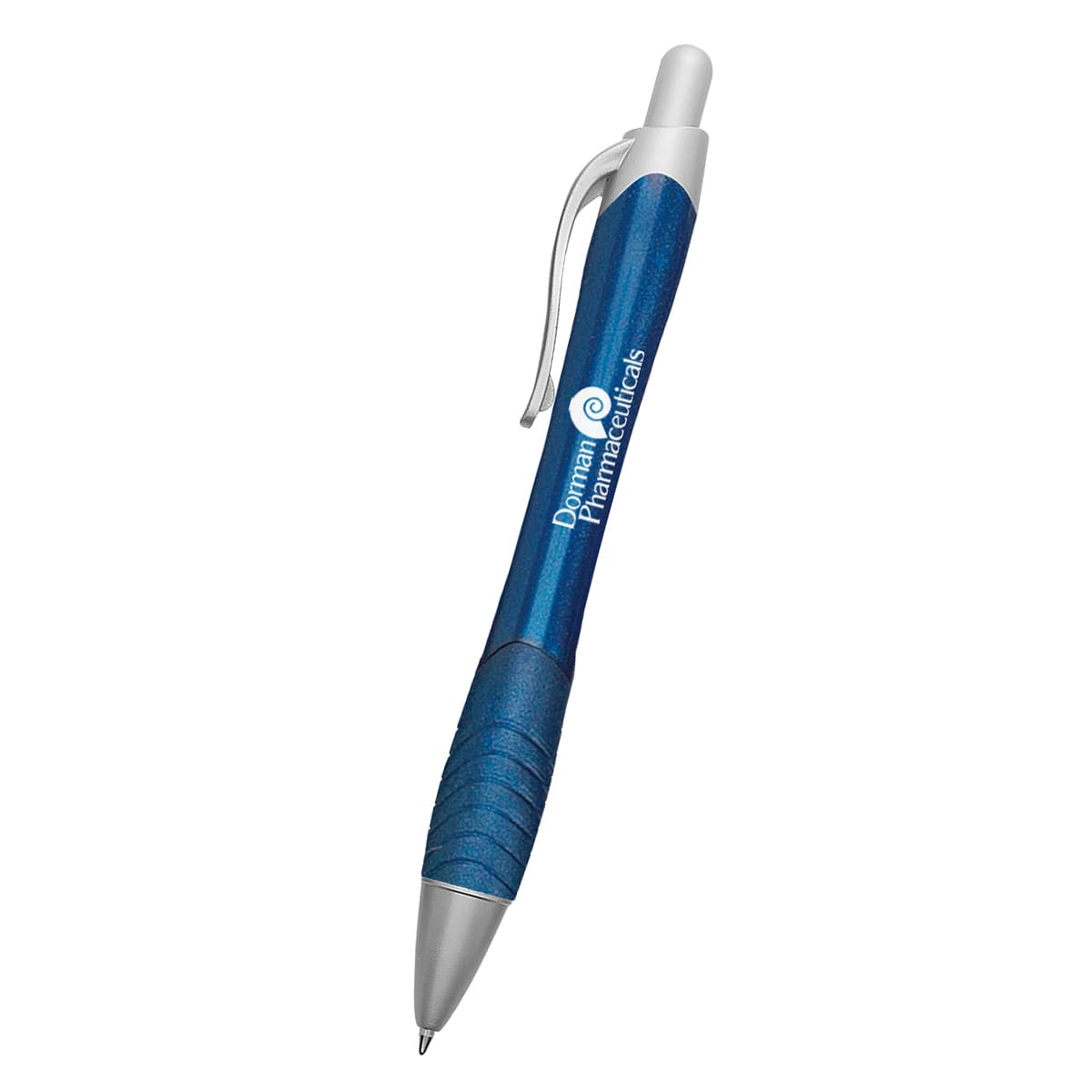 Rio Ballpoint Pen With Contoured Rubber Grip - Image 1