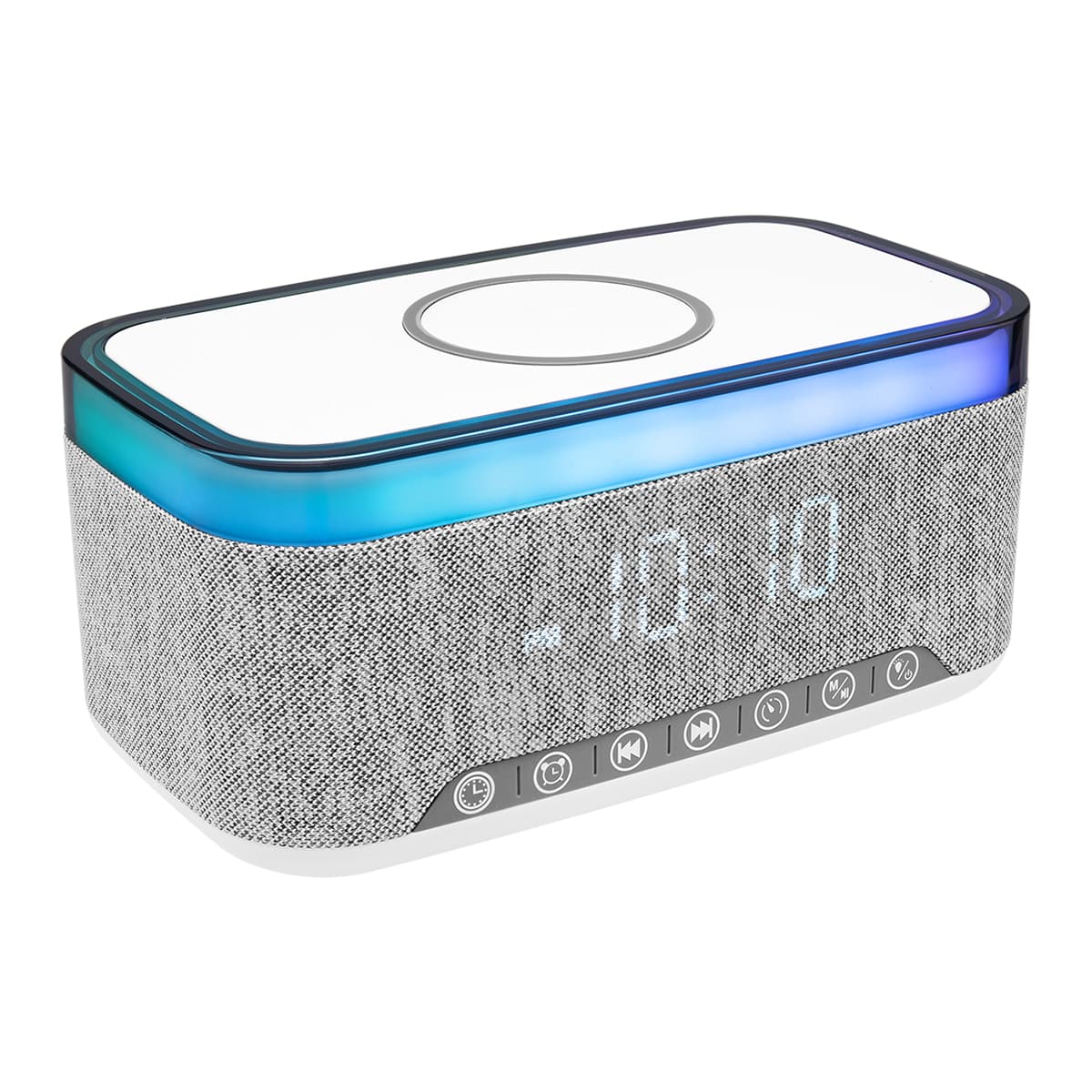 Rise & Shine Clock With Light-Up Speaker & Charger - Image 1