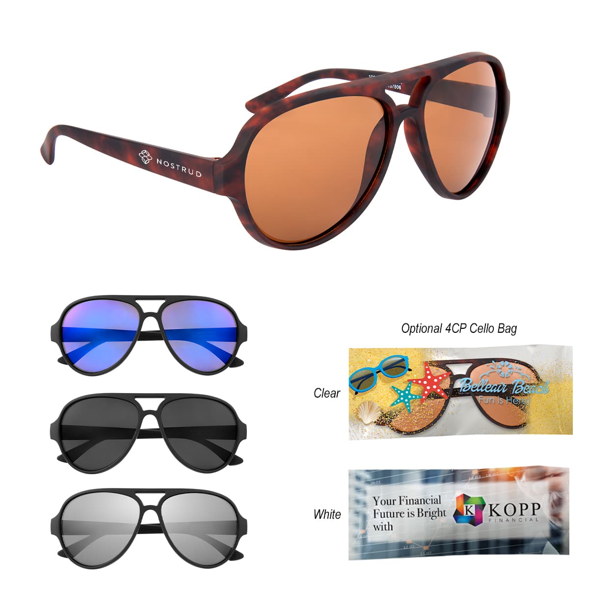 RUBBERIZED RECYCLED FRAME AVIATOR SUNGLASSES - Image 1