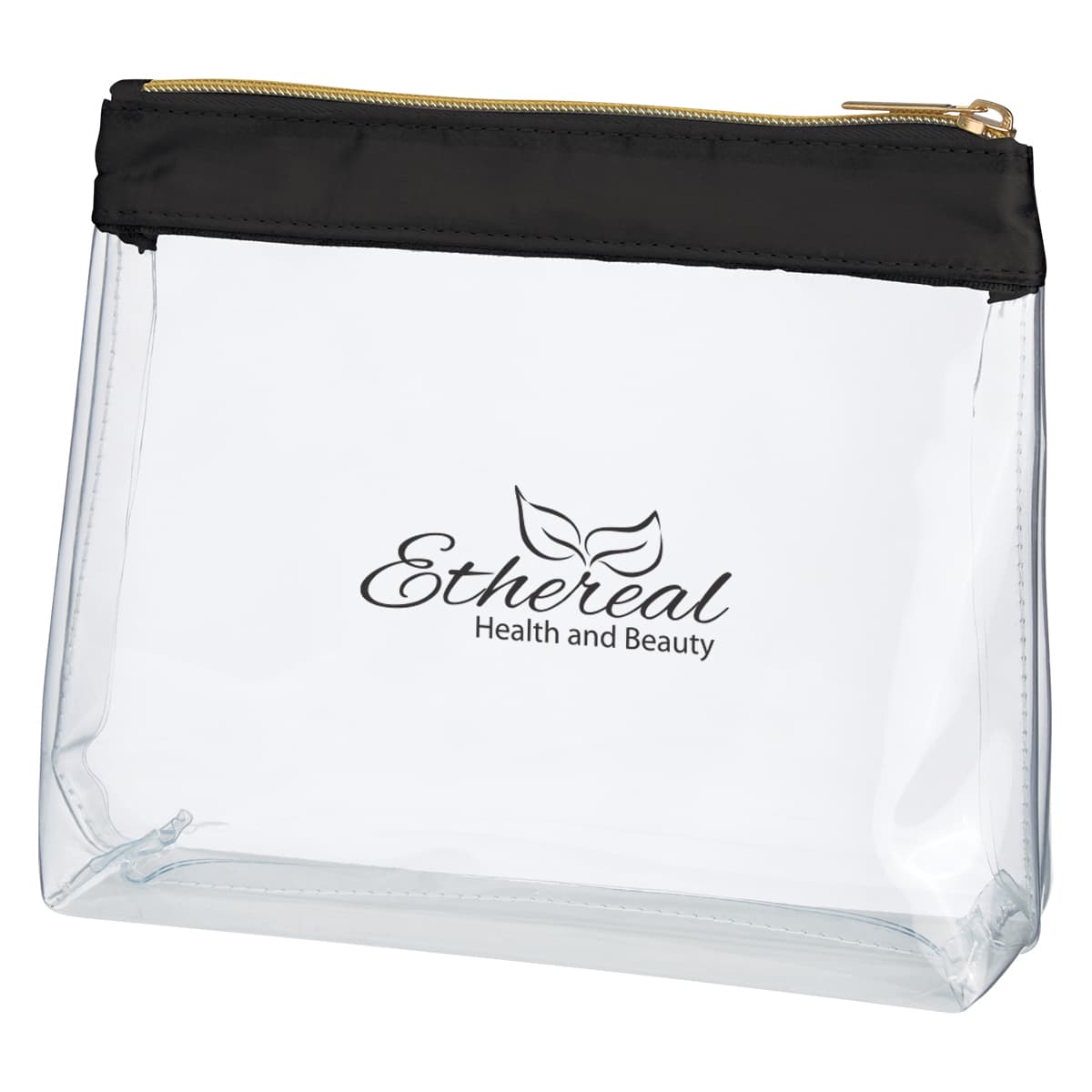 Sadie Satin Clear Cosmetic Bag - Image 1