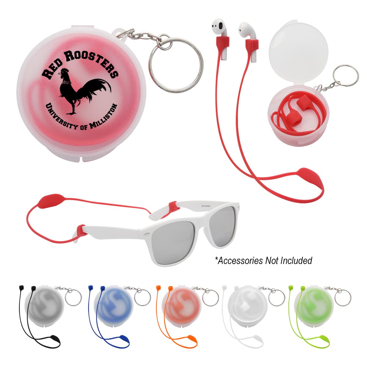 Secure Strap Ear Pod & Sunglass Holder