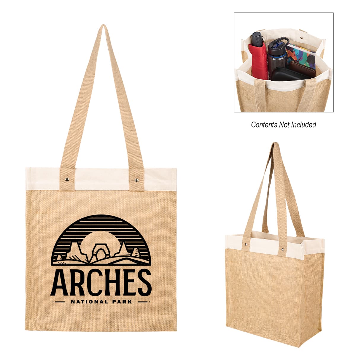 Stephen 12 Oz. Recycled Cotton & Jute Tote Bag - Image 1