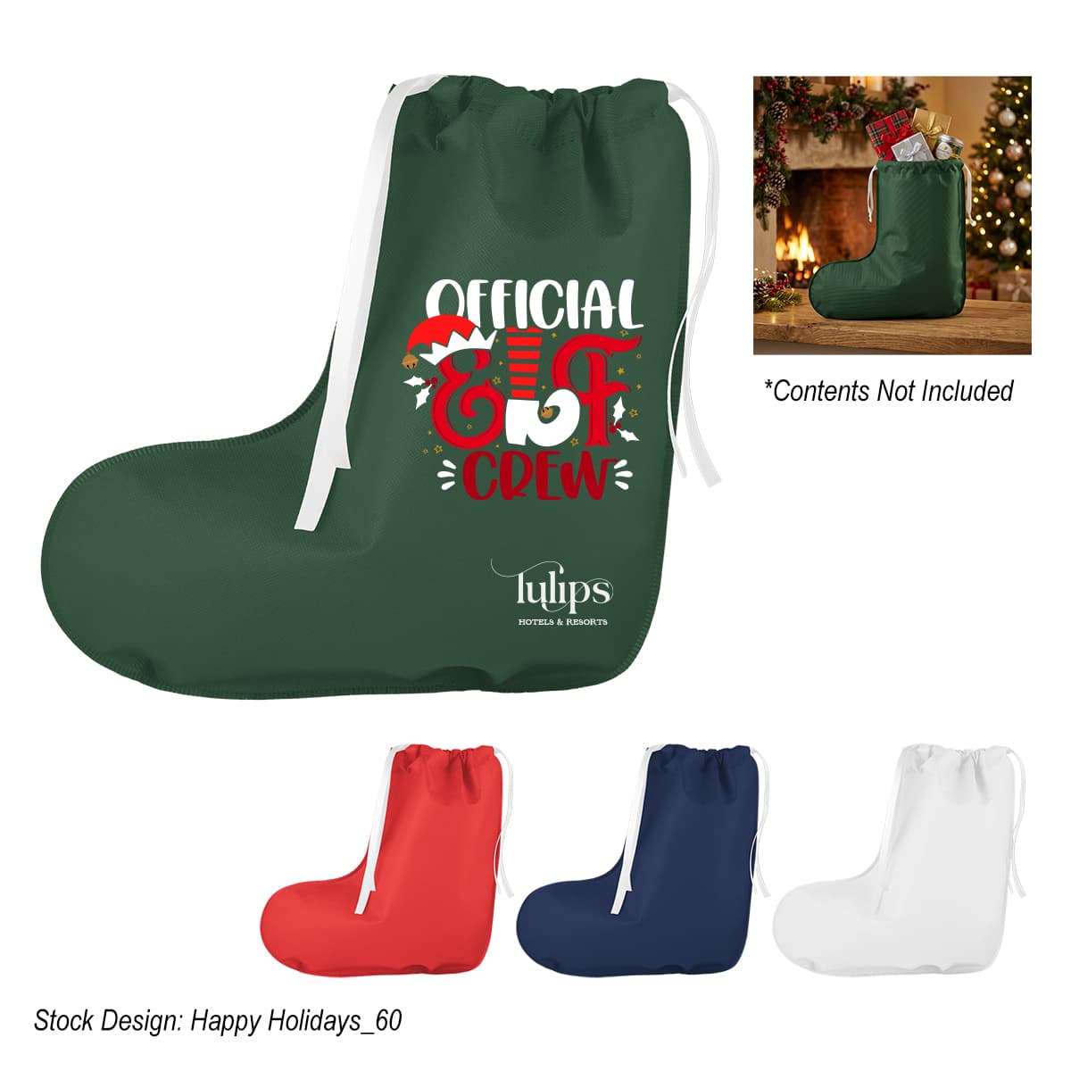 Stocking Shaped Non-Woven Gift Bag - Image 1