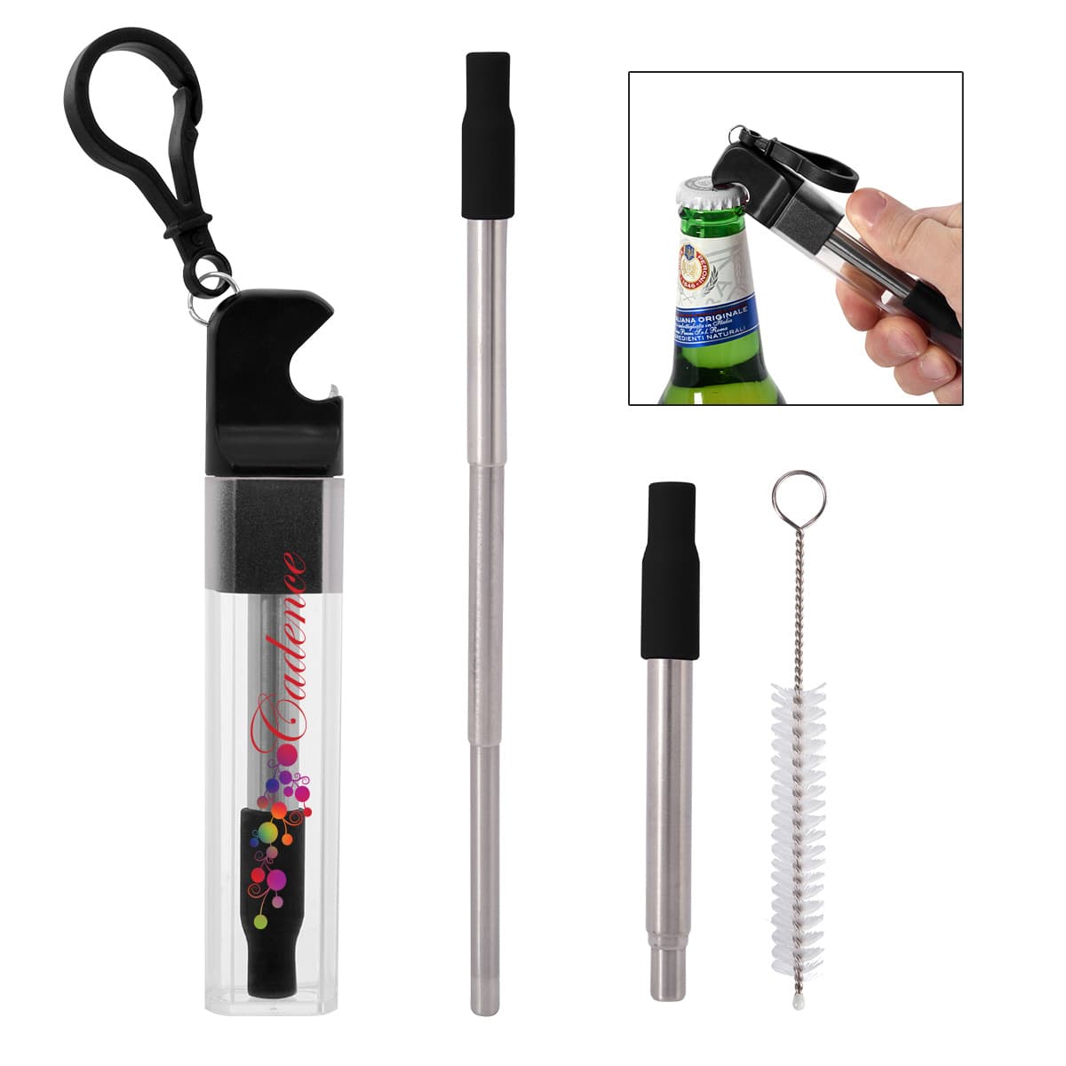 Straw Kit With Bottle Opener - Image 1