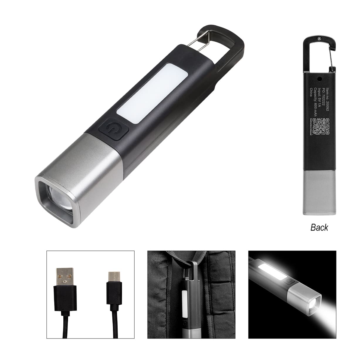 Trailblazer Rechargeable COB Flashlight - Image 1