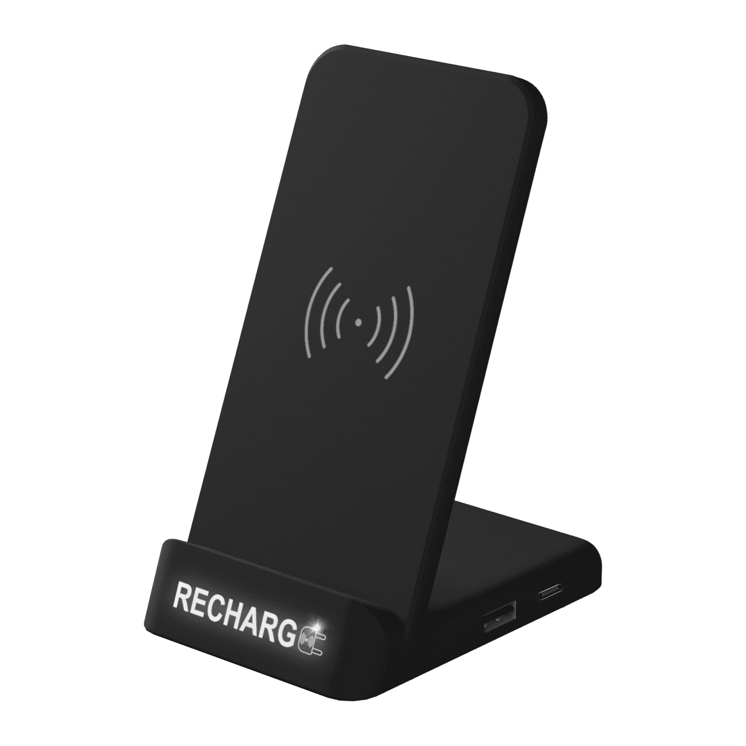 5W Wireless Charging Station with Light-Up Logo - Image 1