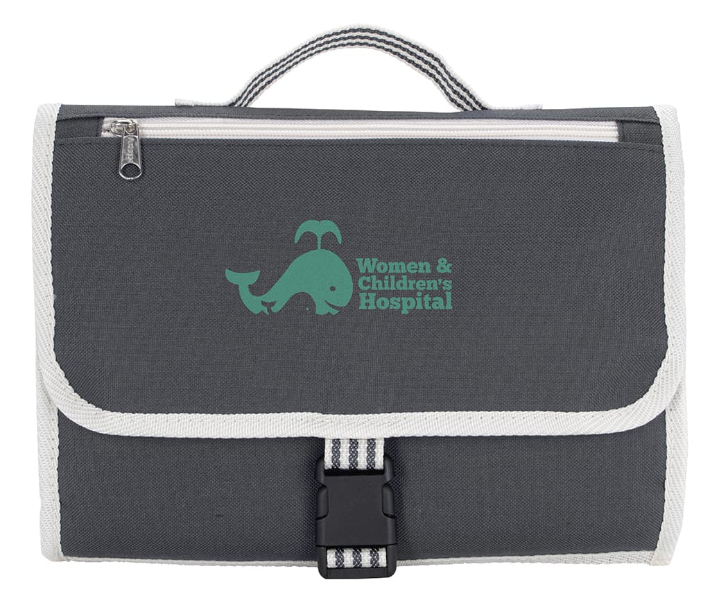 Atchison® Stripe Diaper Changing Travel Pouch/Mat - Image 1