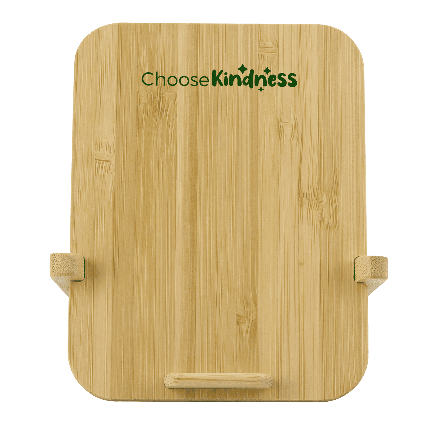 Bamboo 10W Wireless Charger with Phone Holder - Image 1