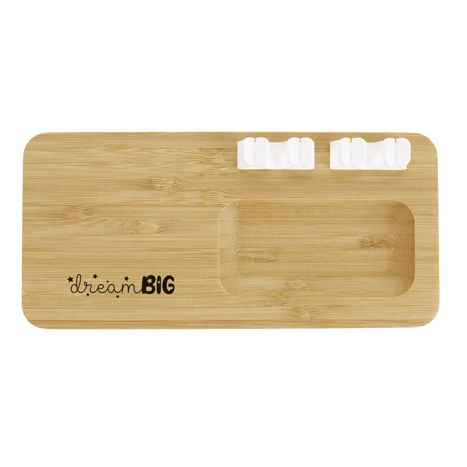 Bamboo 10W Wireless Charging Pad with Cable Organizer - Image 1