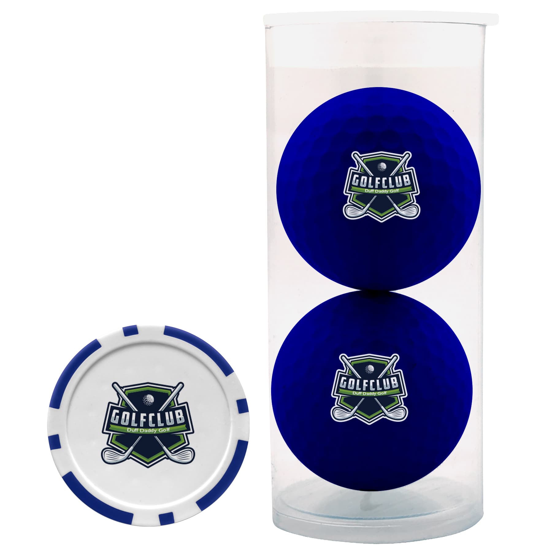 Colored 2-Ball, 1-Poker Chip Par Pack - Image 1