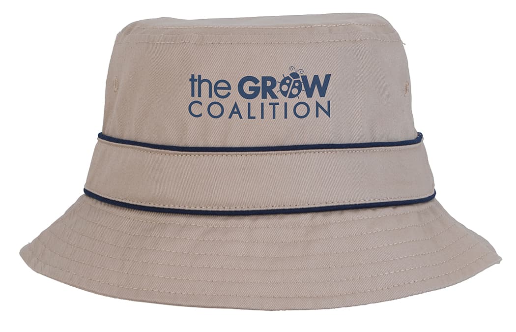 Cotton Bucket Hat with Trim - Image 1