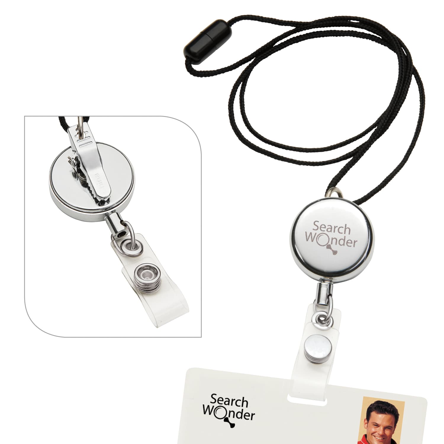 Dual Function Metal Badge Holder - Image 1