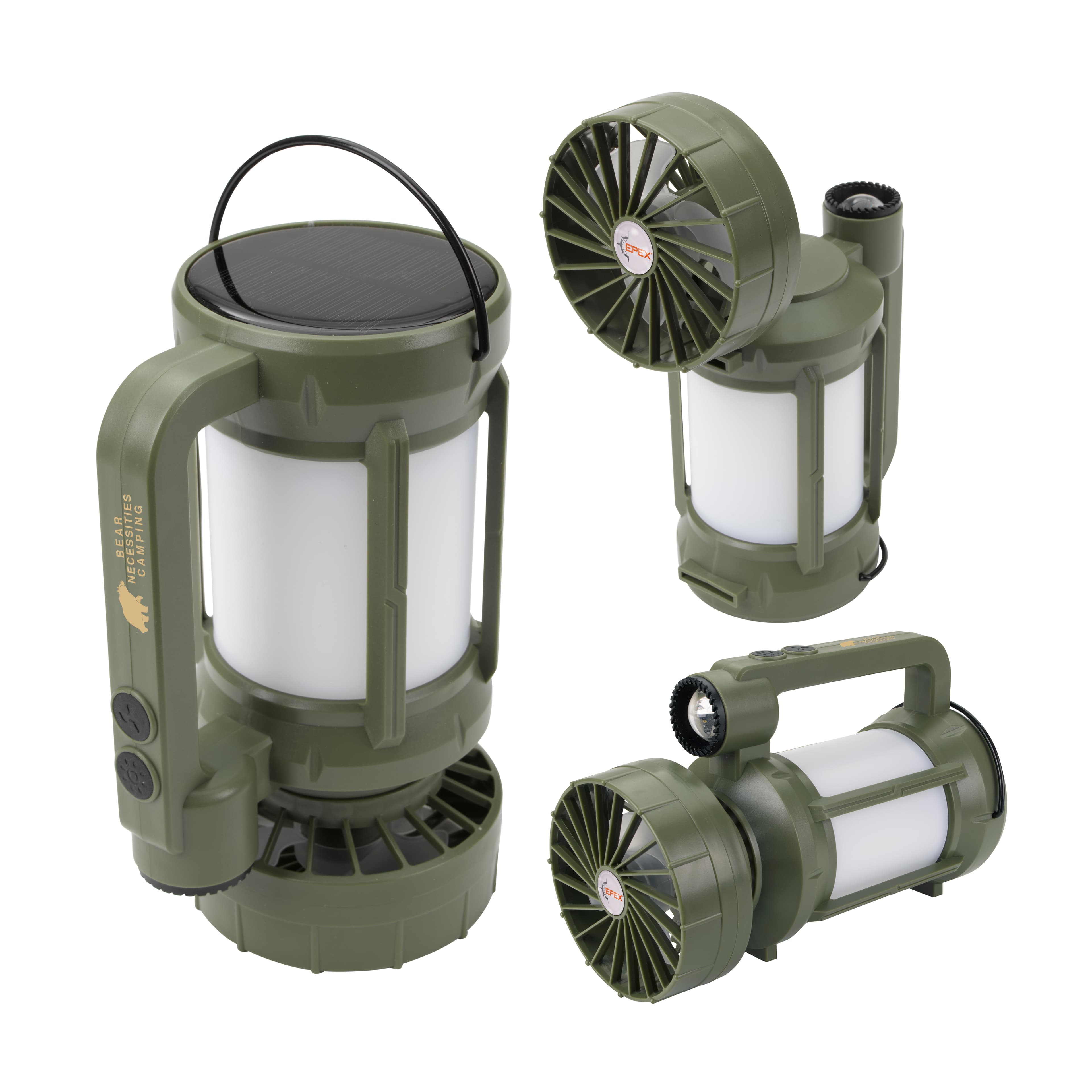 EPEX® Yuma Rechargeable Solar Camping Lantern and Fan - Image 1