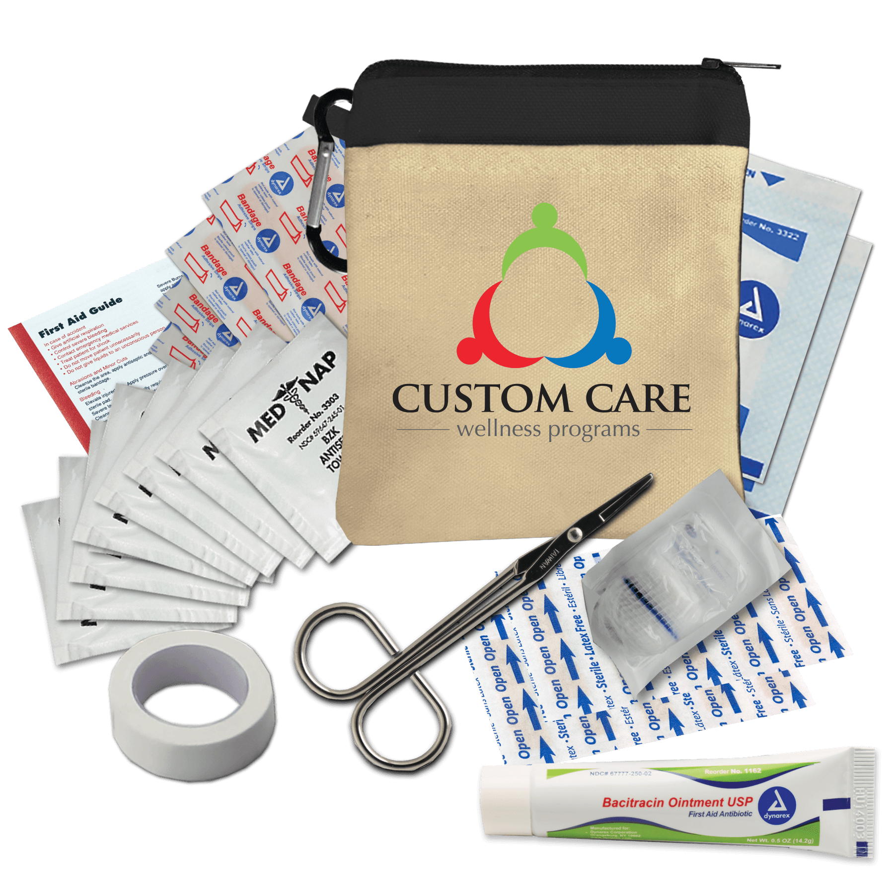 Garyline® Canvas Zipper Pouch First Aid Kit – 44 Piece - Image 1