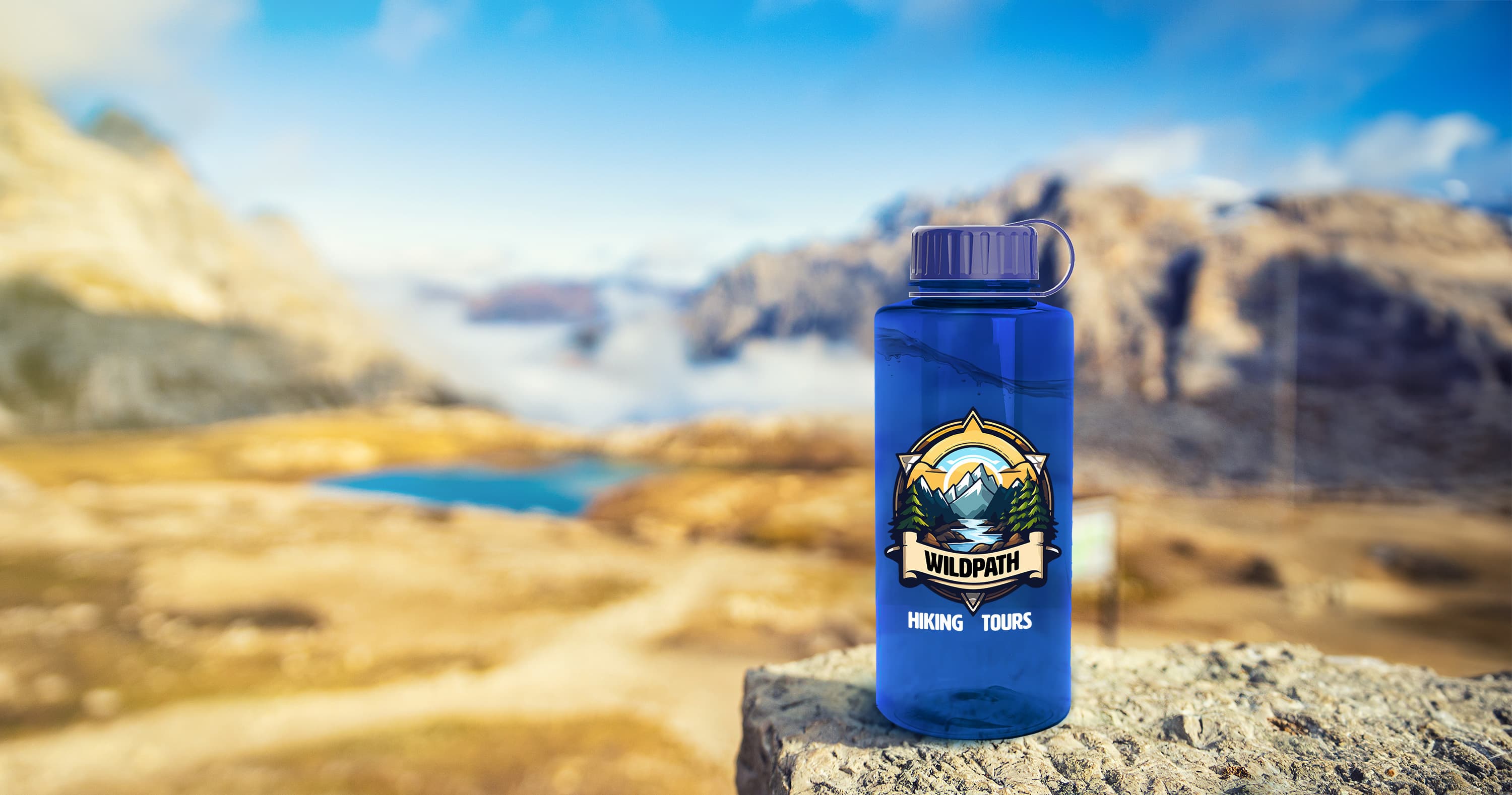 Garyline® Mountaineer Tritan® Bottle with Tethered Lid - 36 oz. - Image 1