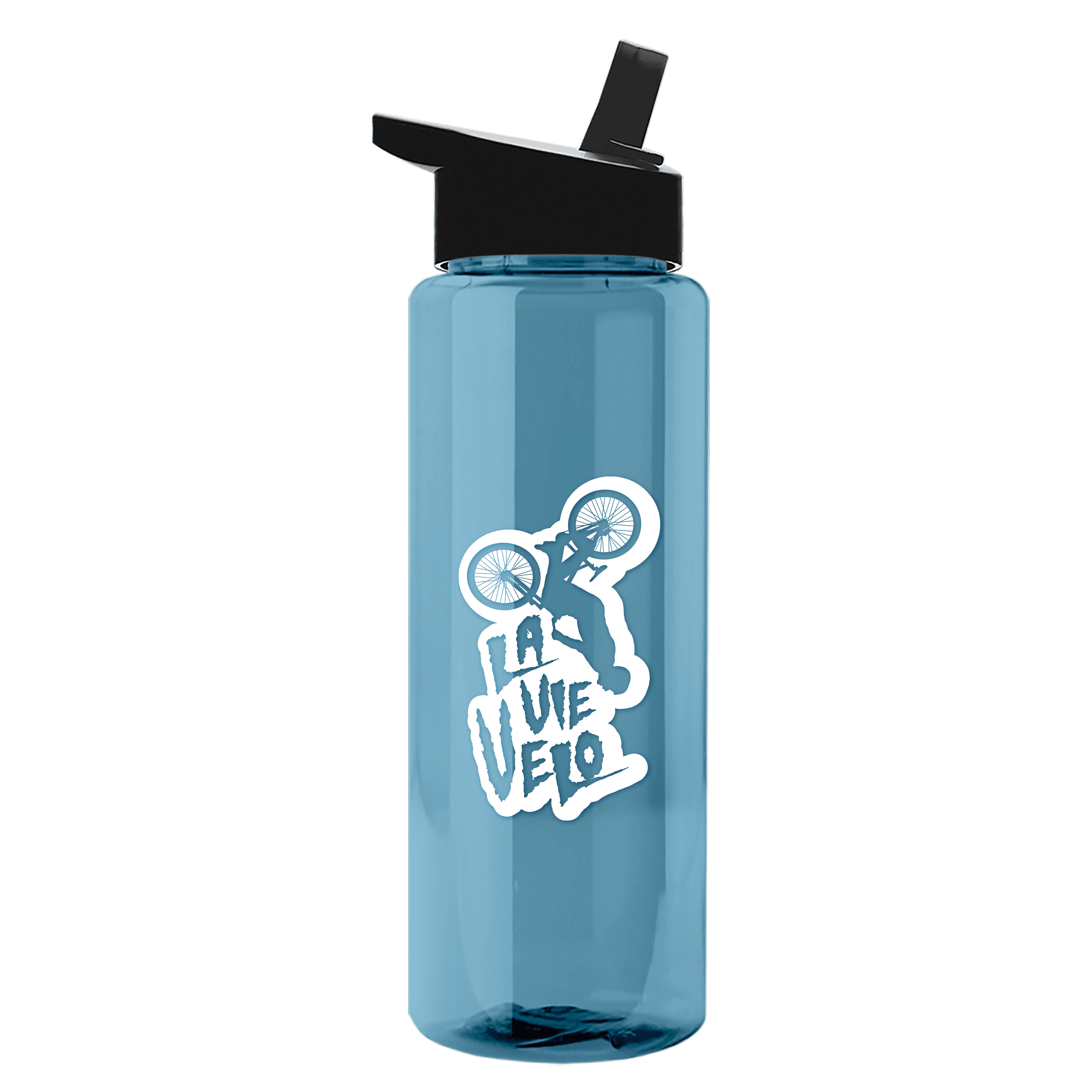 Garyline® Slim Fit RPET Bottle with Flip-Straw Lid - 32 oz.