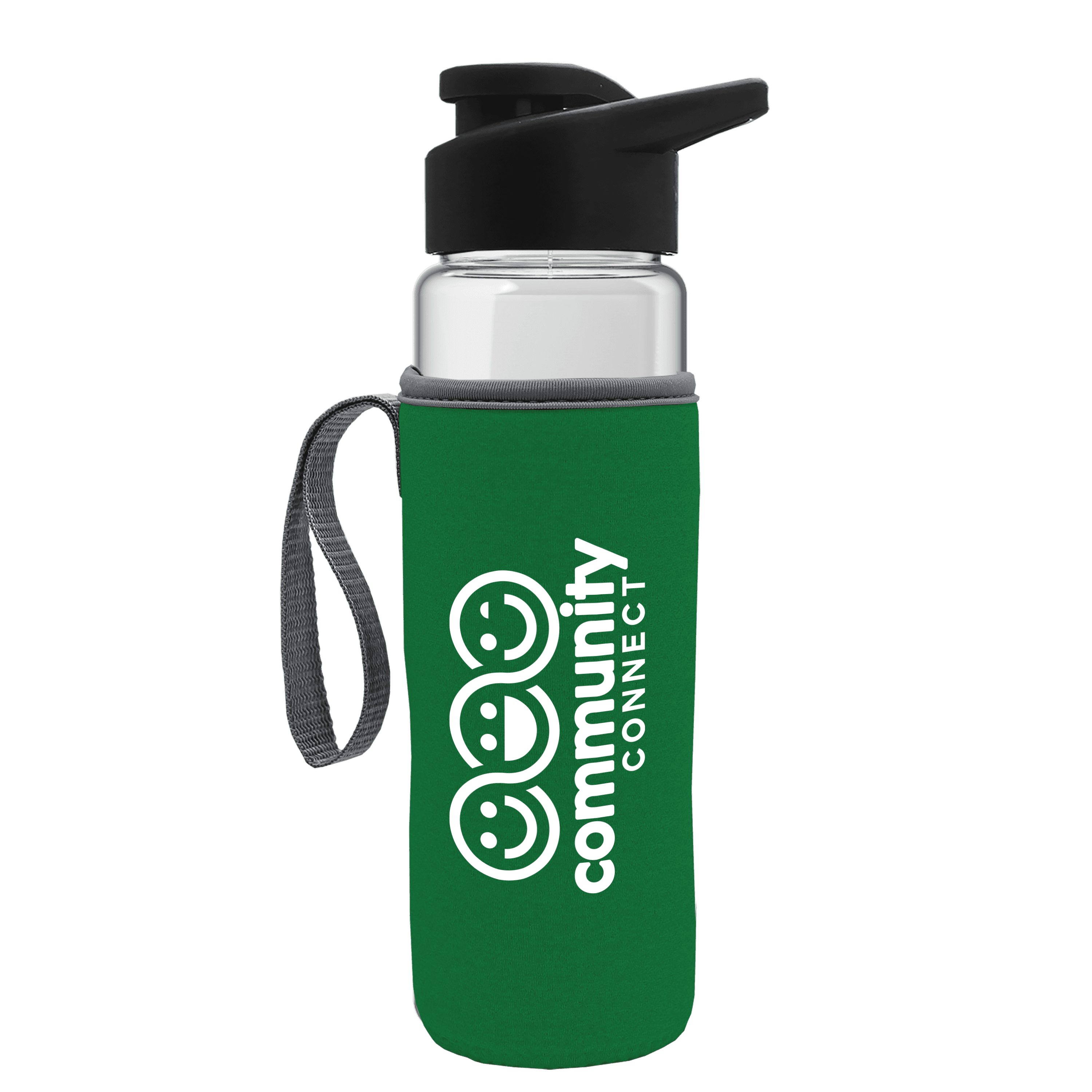 Garyline® Wave Tritan® Bottle with Drink-Thru Lid and Insulated Caddy - 24 oz. - Image 1