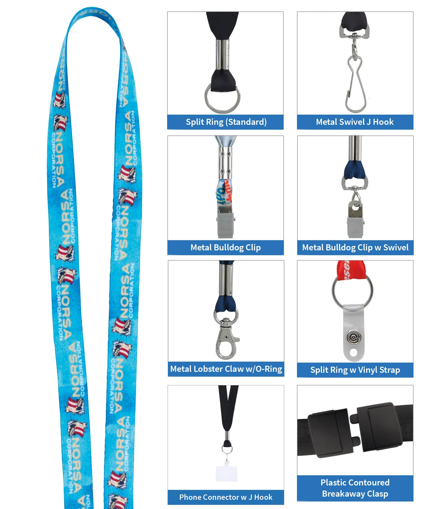 Good Value™ 1/2" Fine-Print Lanyard - Image 1