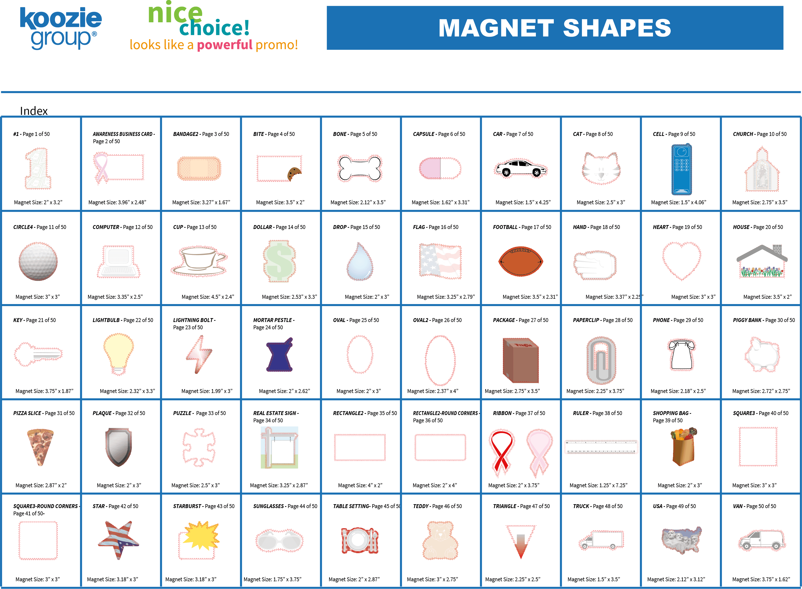 Good Value™ 30 Mil Medium Stock Shape Magnet - Image 1