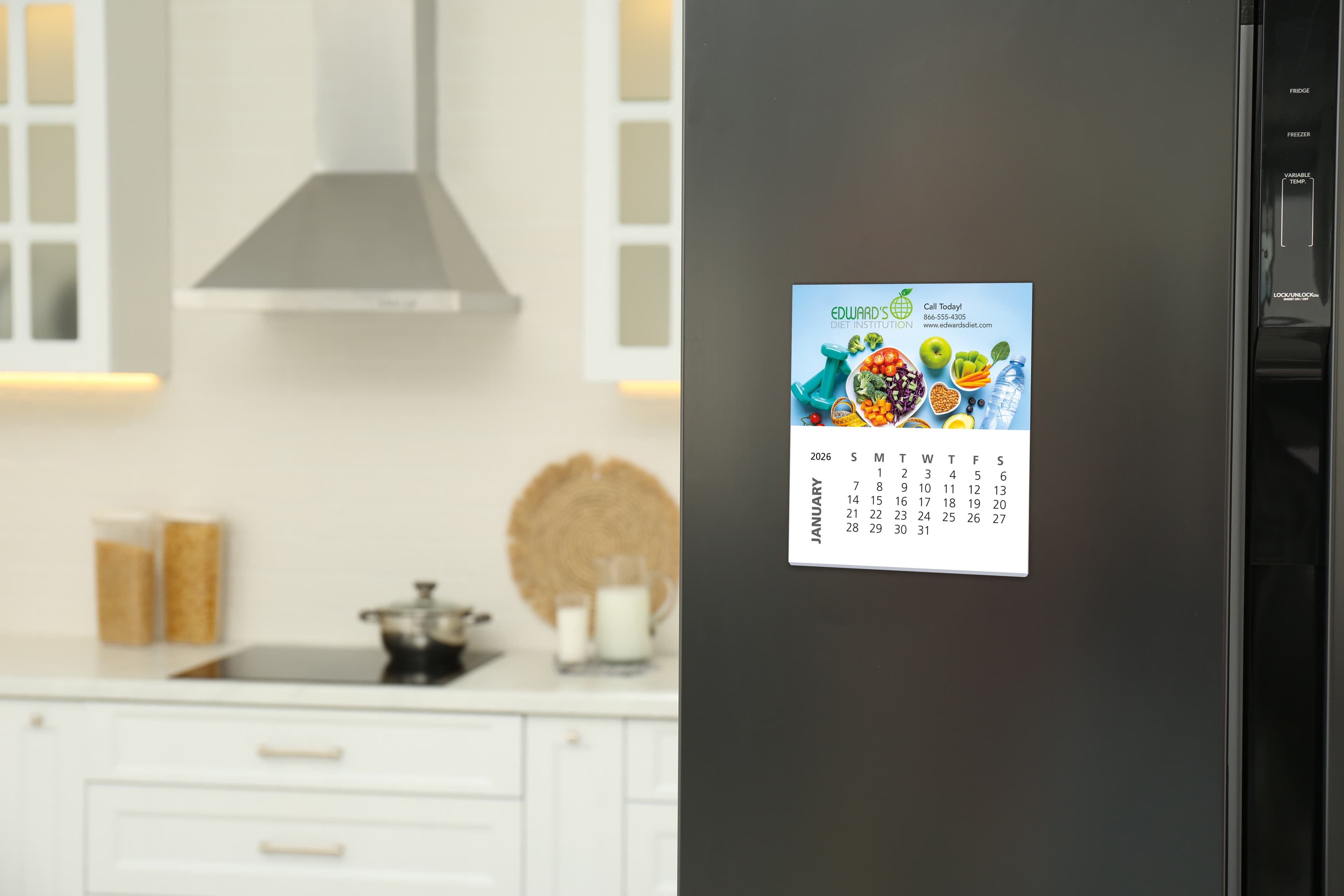 Good Value™ Business Card Magnet with 12-Sheet Calendar - Image 1
