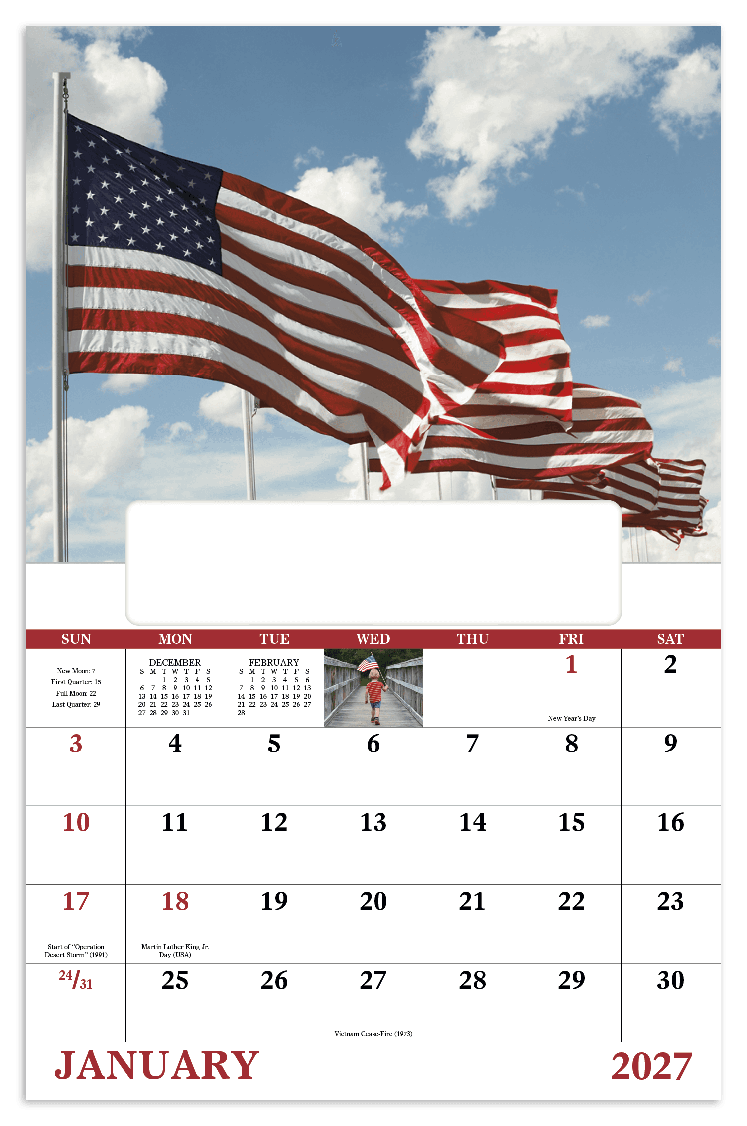 Good Value™ Celebrate America - Window Calendar - Image 1