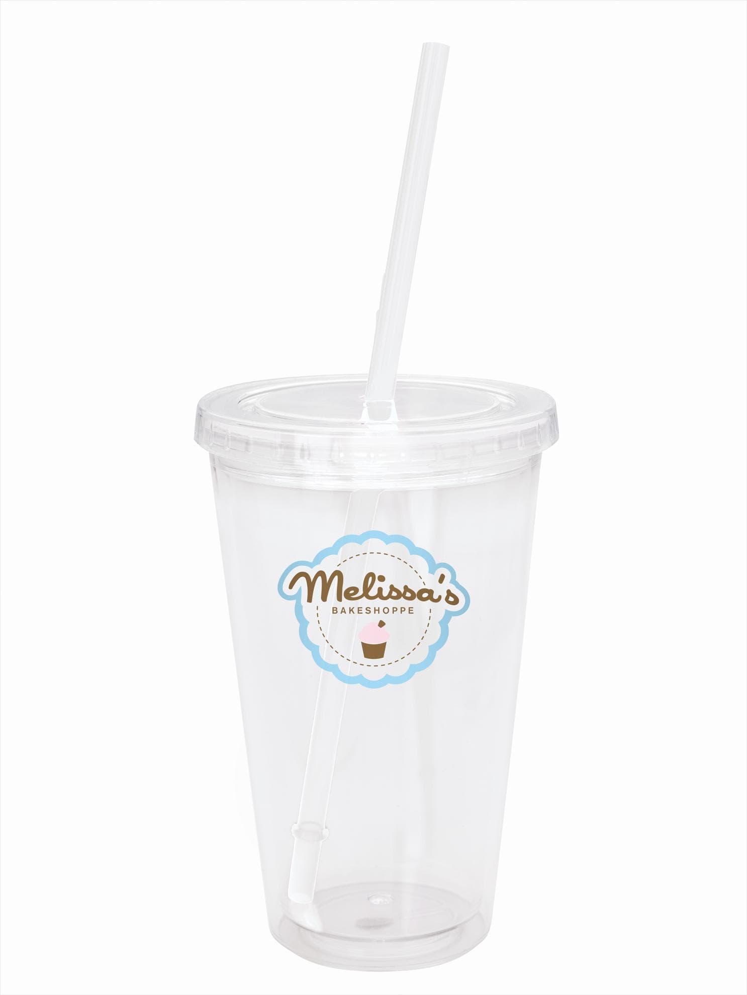 Good Value™ Clear Tumbler with Colored Lid - 18 oz. - Image 1