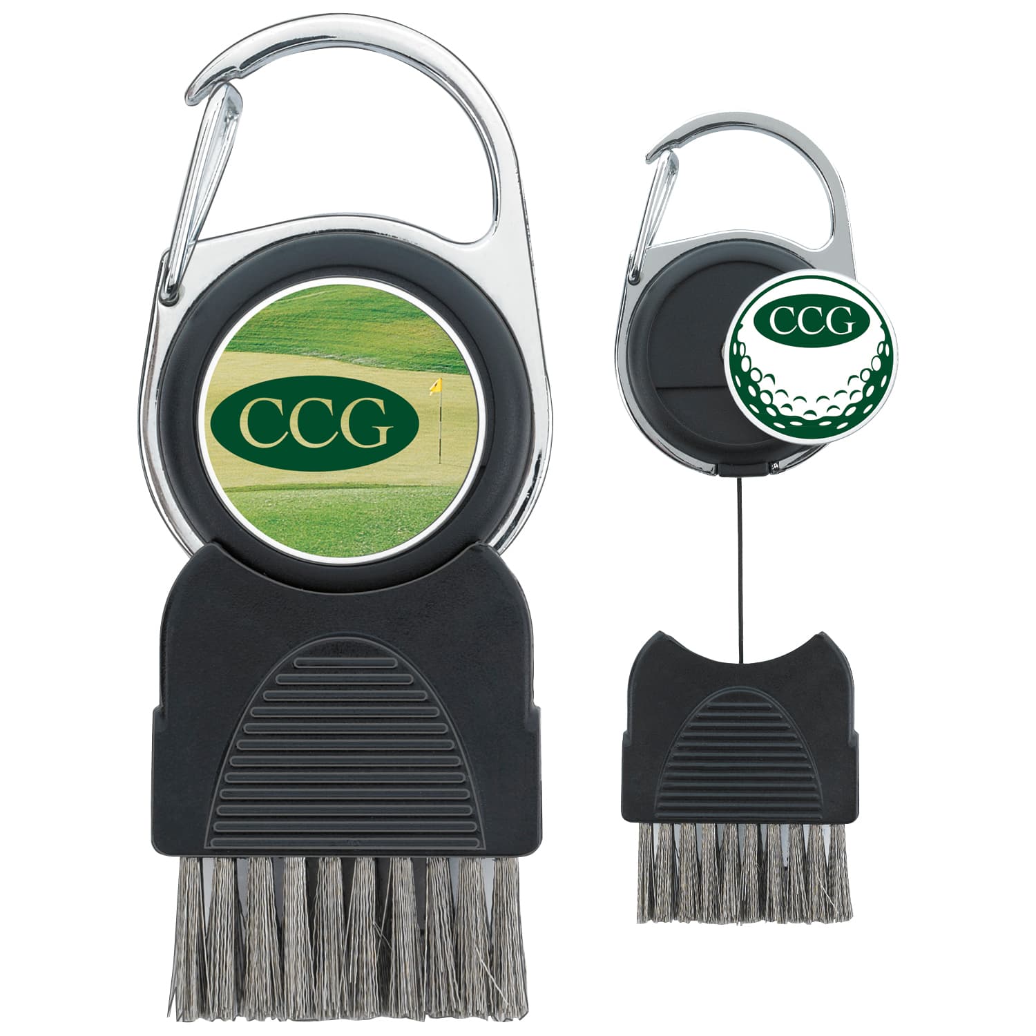 Good Value™ Golf Club Brush with Ball Marker - Image 1