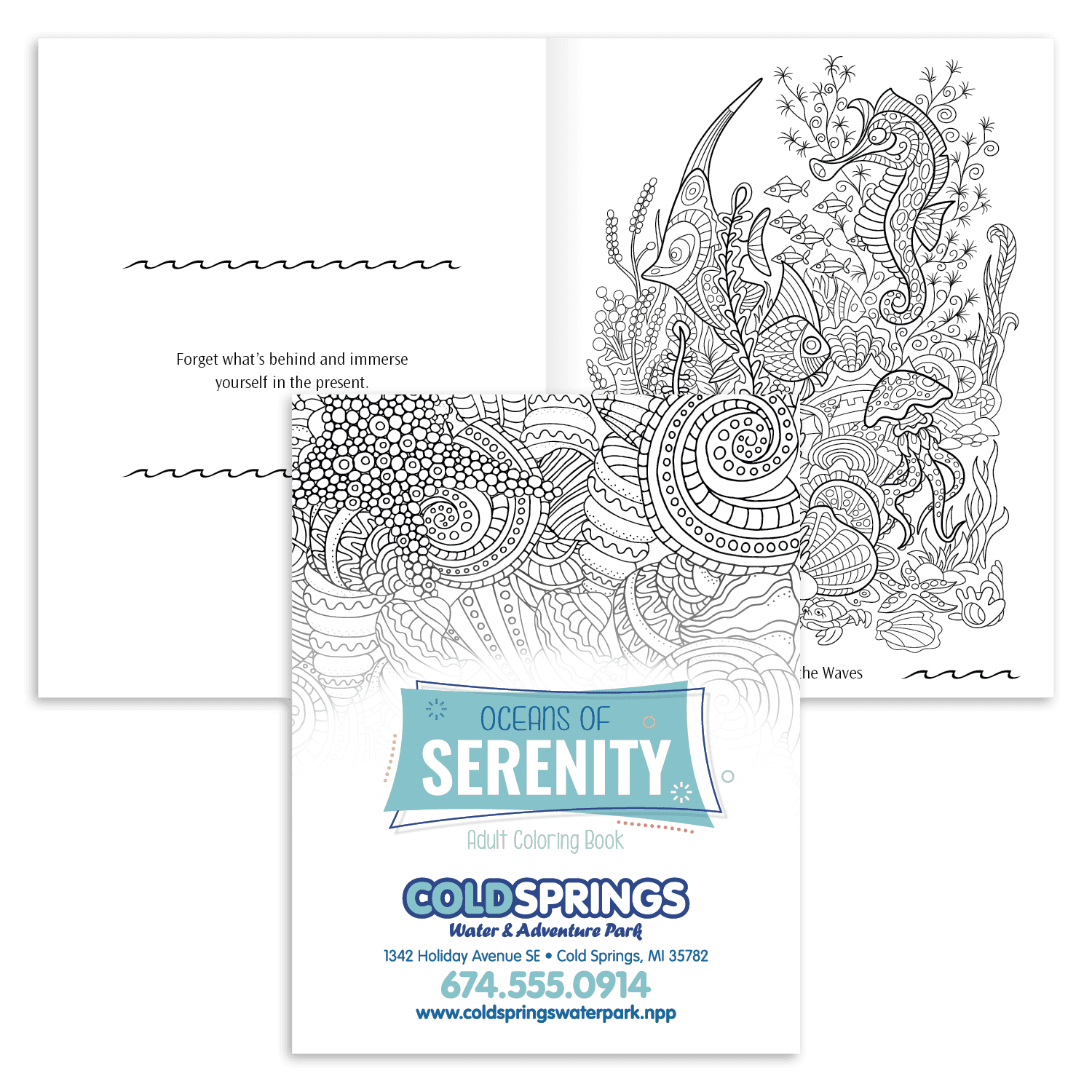 Good Value™ Oceans of Serenity Adult Coloring Book - Image 1