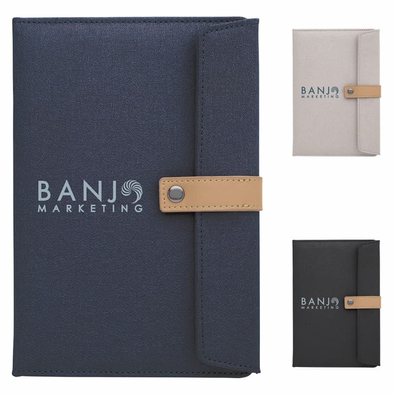 Good Value™ Two-Tone Journal with Leather Closure - Image 1
