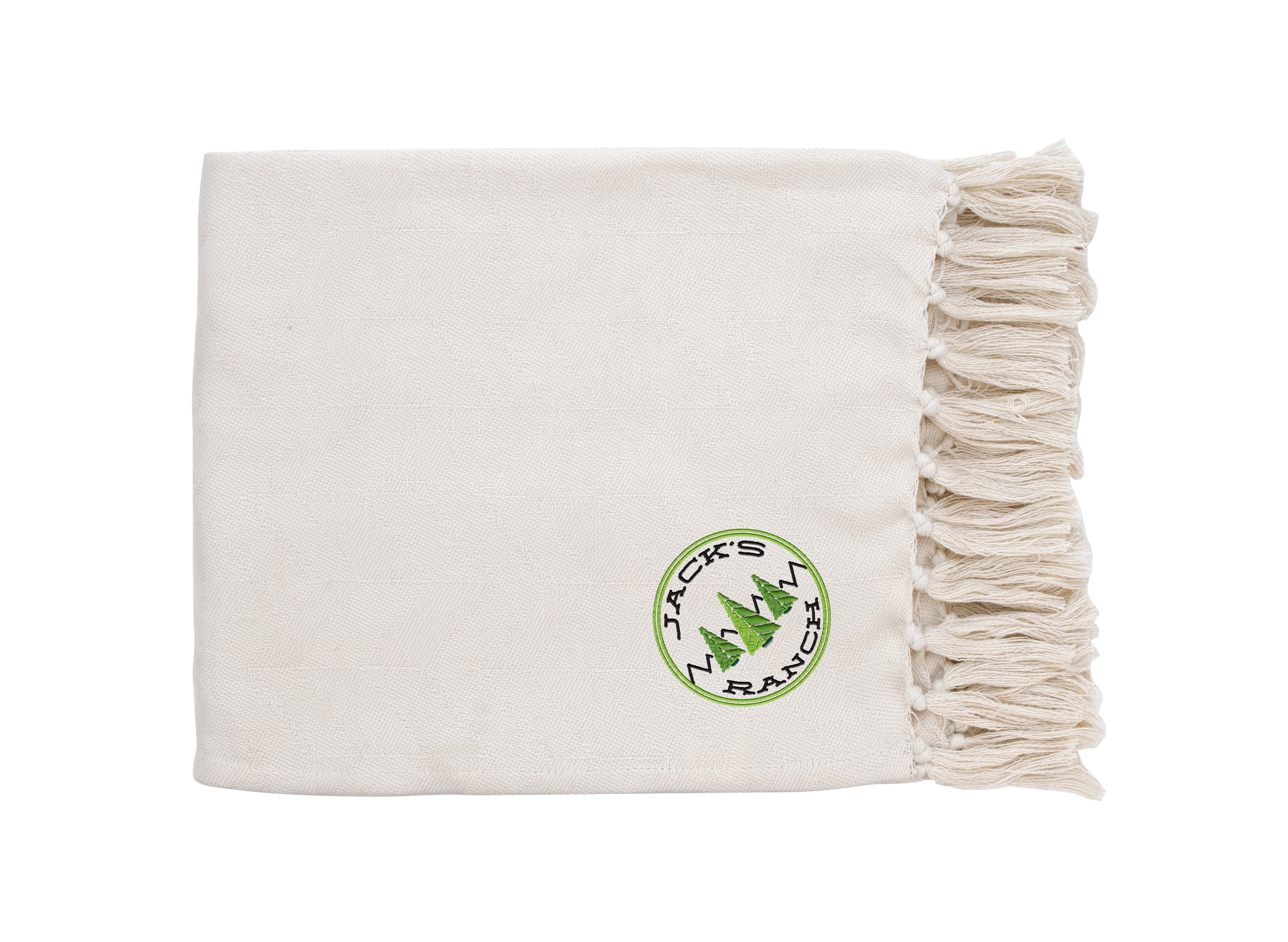 Herringbone Textured RPET Woven Blanket - Image 1
