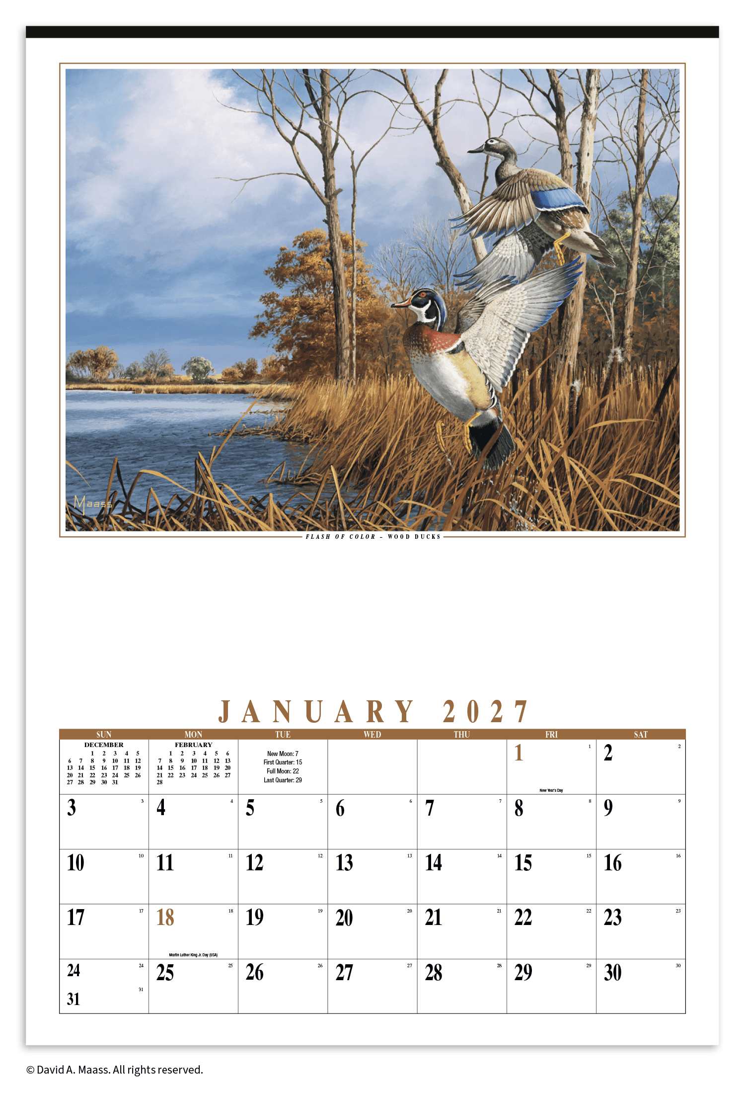HotLine® Products Maass Wildfowl® Executive Calendar - Image 1