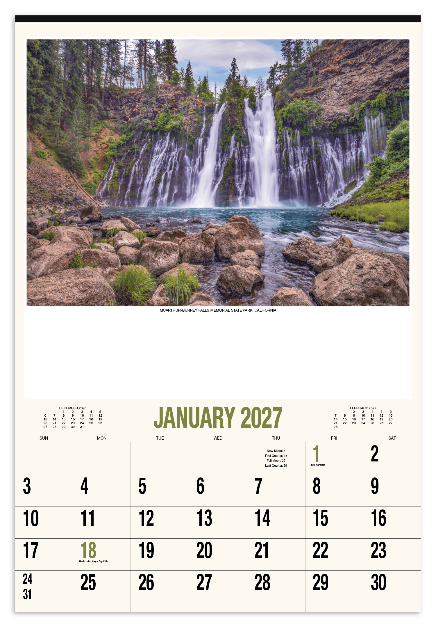 HotLine® Products Scenic America® Executive-White Ad Calendar - Image 1