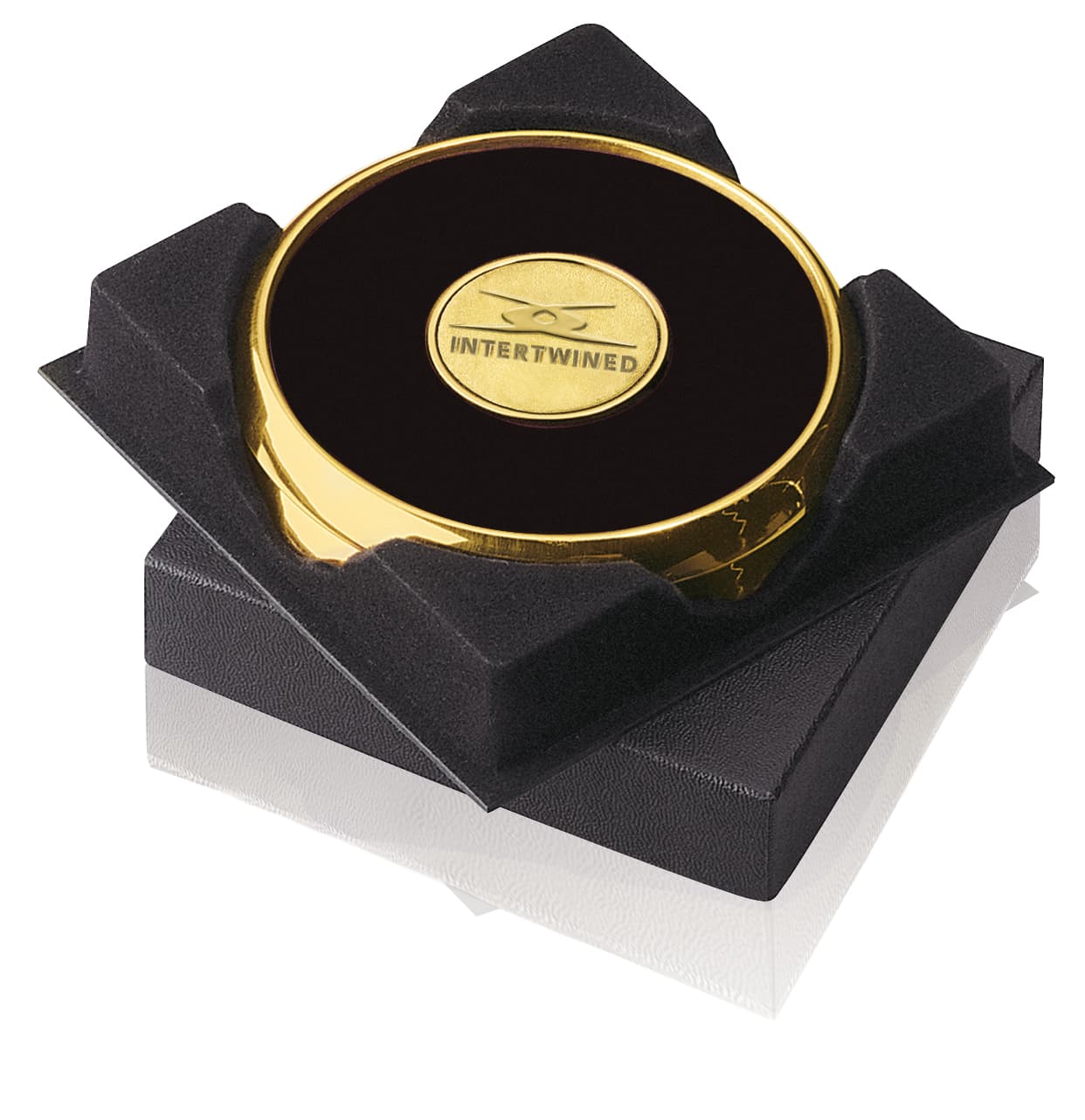 JAFFA® Two Coasters in Deluxe Black Flocked Gift Box - Image 1