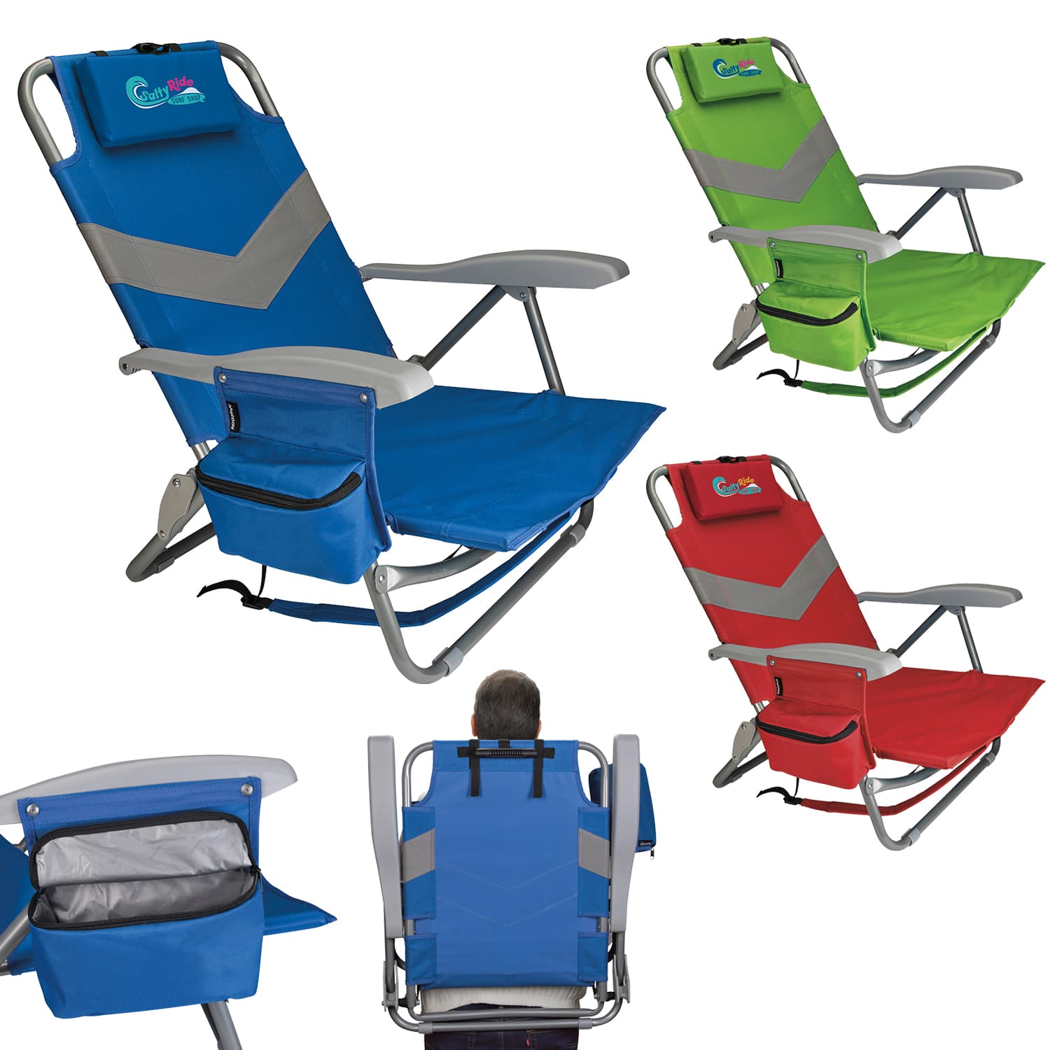 Koozie® Clearwater Beach Backpack Chair - Image 1