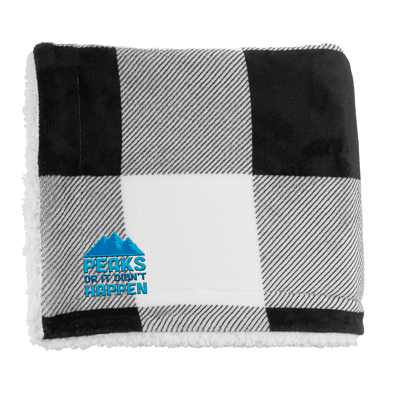 Microfiber Plaid Sherpa Blanket - Image 1